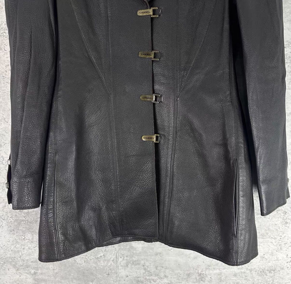 Chanel Chanel Mid-length Leather Jacket J42 Size XXS / US 00 / IT 34 - 4 Thumbnail