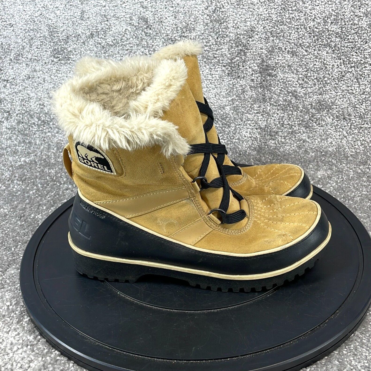 Sorel Sorel Slimshortie Nubuck Leather Ankle Duck Boots Black 5 Grailed