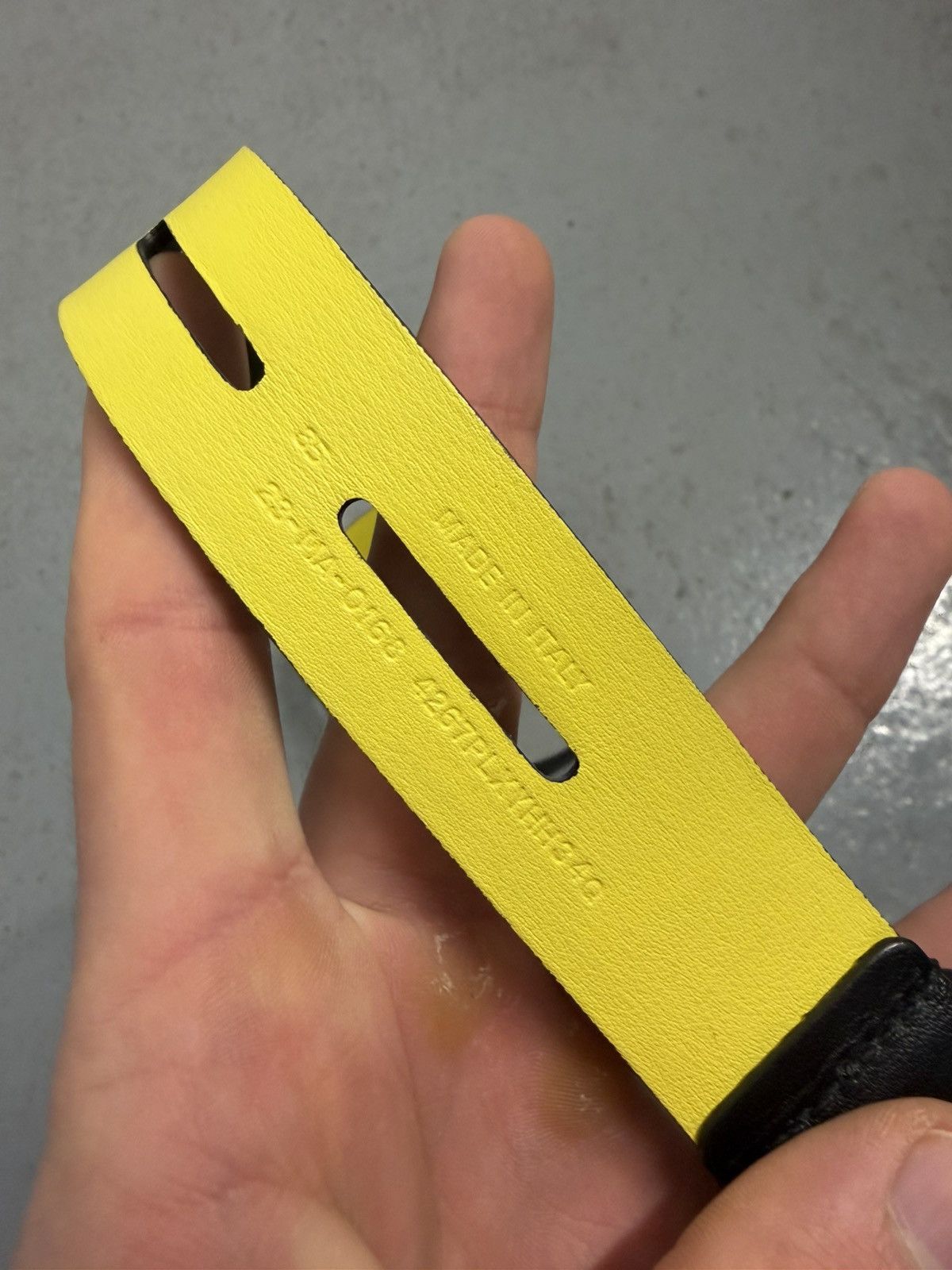 Dior Dior Homme Black/Yellow Leather Belt Size ONE SIZE - 4 Thumbnail