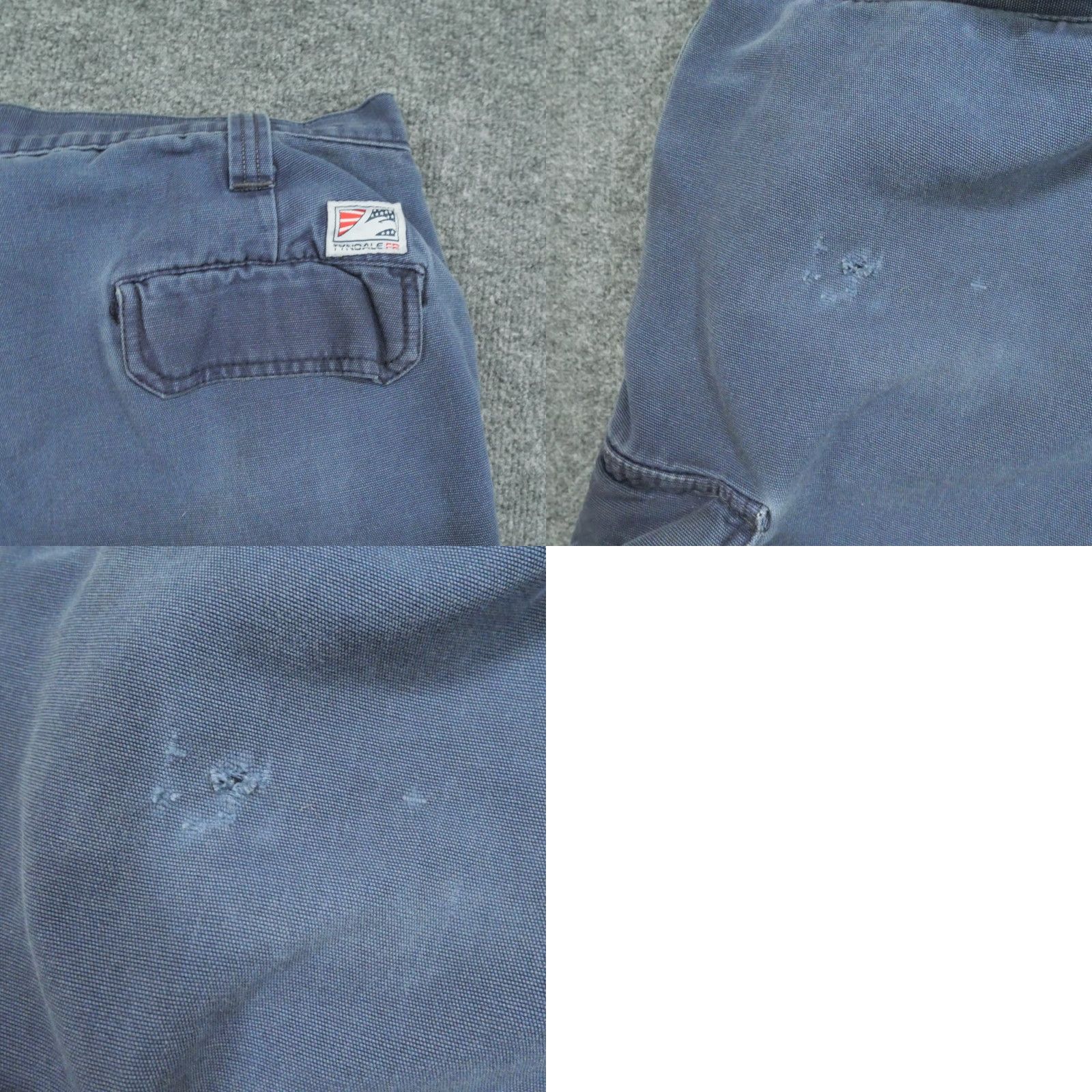Vintage Tyndale Pants Mens 42x34 Blue Cargo Flame-Resistant Workwear Size US 40 / EU 56 - 9 Thumbnail