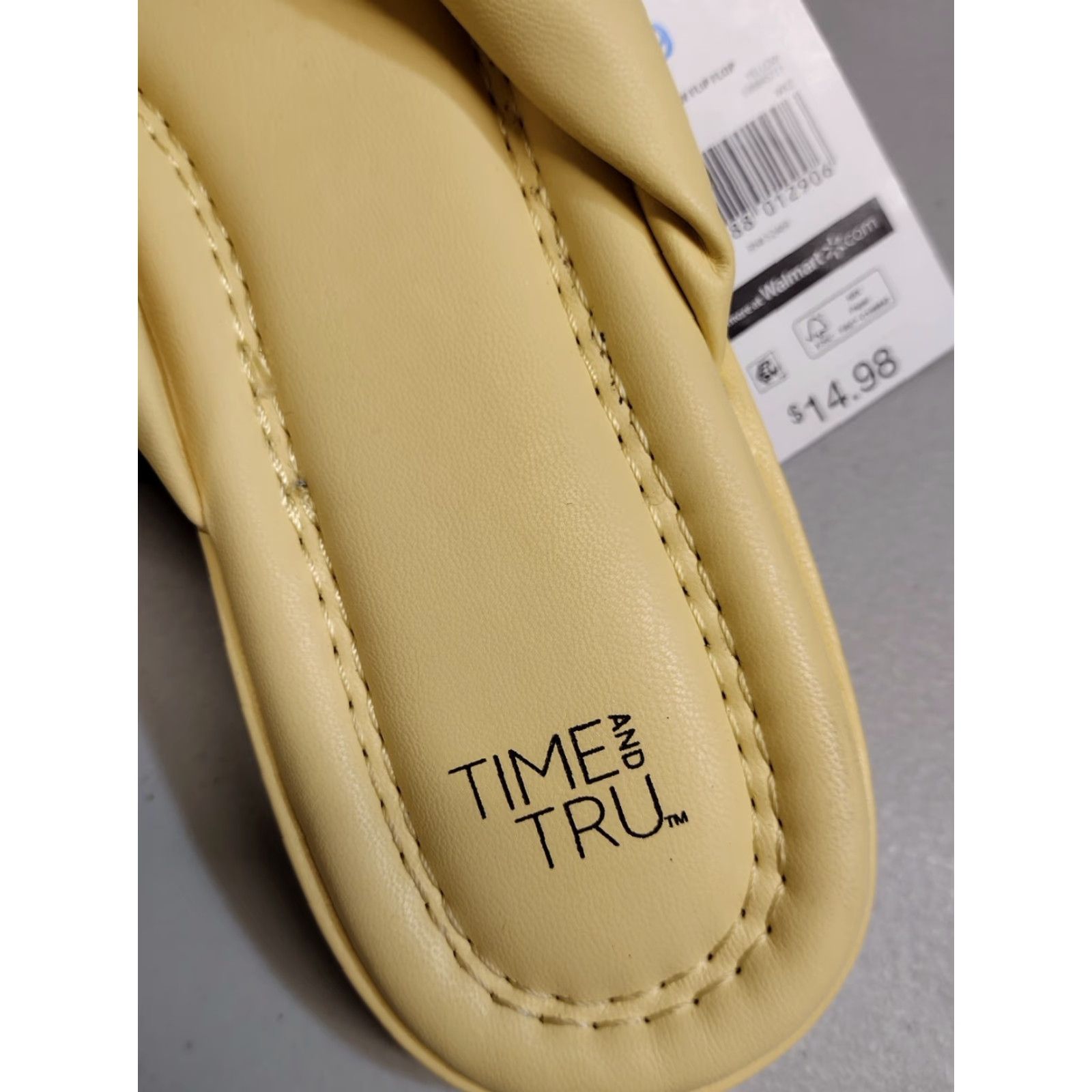Vintage Time & Tru Bow Flip Flop Women Memory Foam Yellow Size 9 Sandal Size US 9 / IT 39 - 7 Thumbnail