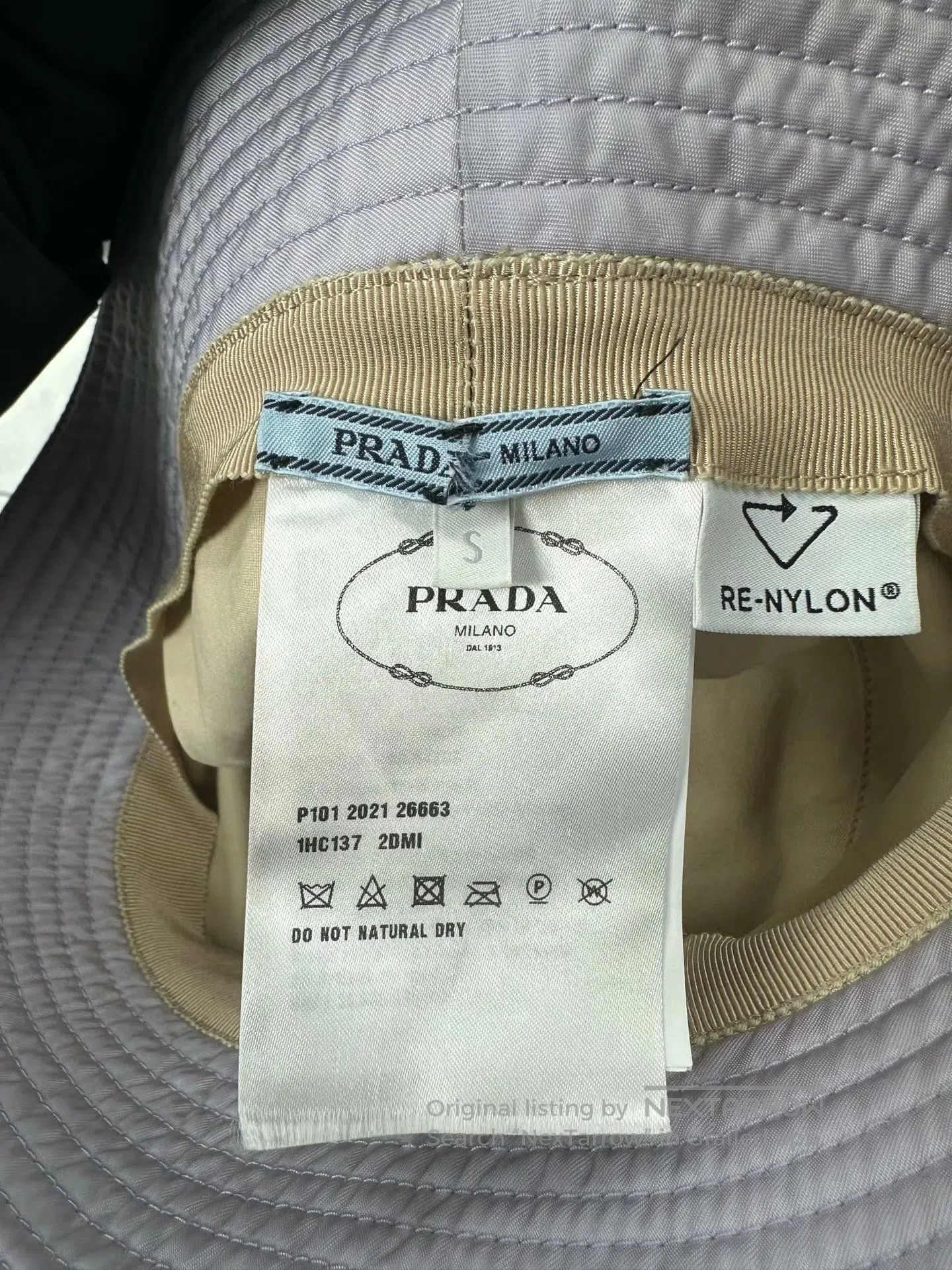 Prada Prada size S Eggplant purple triangle metal logo fisherman Size ONE SIZE - 4 Thumbnail