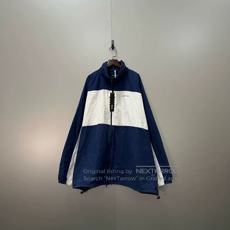 Balenciaga Color-Blocked Embroidered Logo Tracksuit Jacket