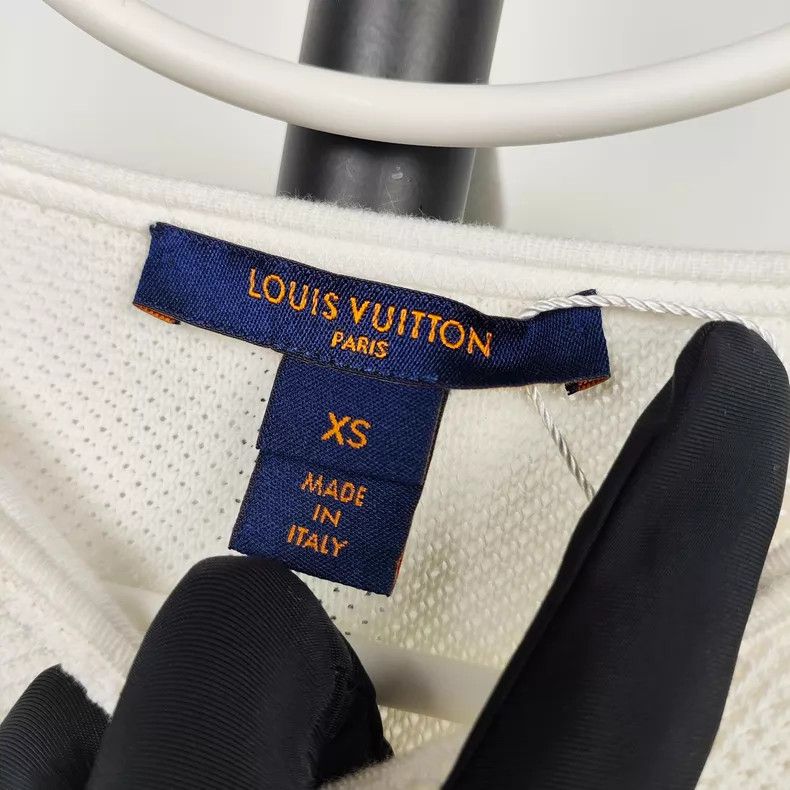 Louis Vuitton Louis Vuitton Solitaire Print White Long Sleeve Dress Size XS / US 0-2 / IT 36-38 - 4 Thumbnail