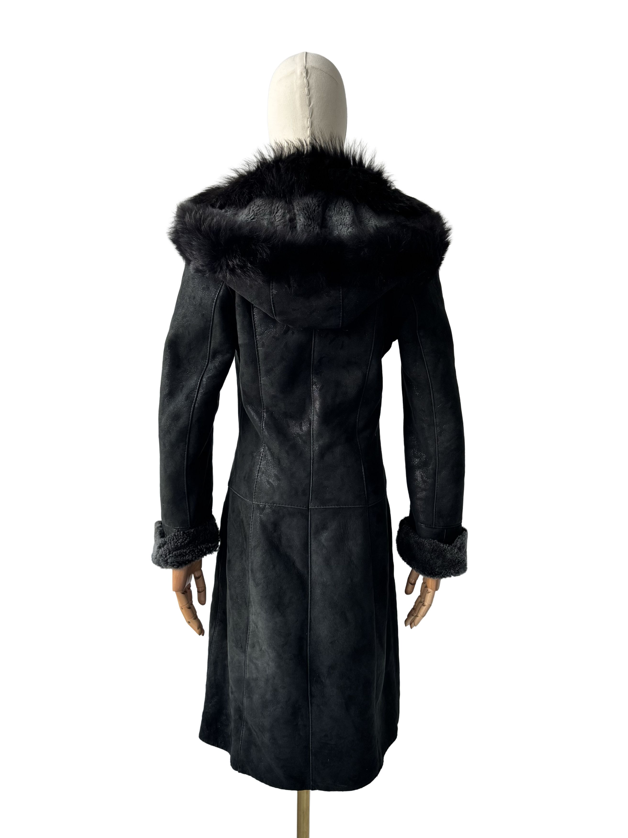 Vintage Vintage Real Sheepskin Hooded Coat Size S / US 4 / IT 40 - 5 Thumbnail