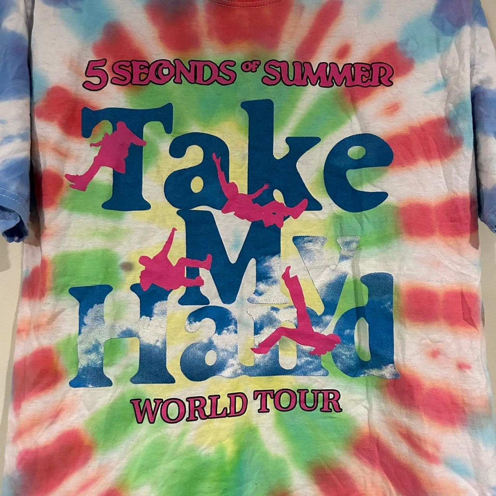 Other 5 Seconds Of Summer Take My Hand Tie Dye Tee Shirt Size M / US 6-8 / IT 42-44 - 3 Thumbnail