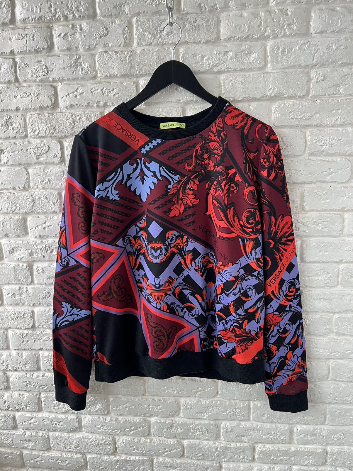 Versace Jeans Couture Versace Multicolor Logo Crew Neck Sweatshirt Size M / US 6-8 / IT 42-44 - 1 Thumbnail