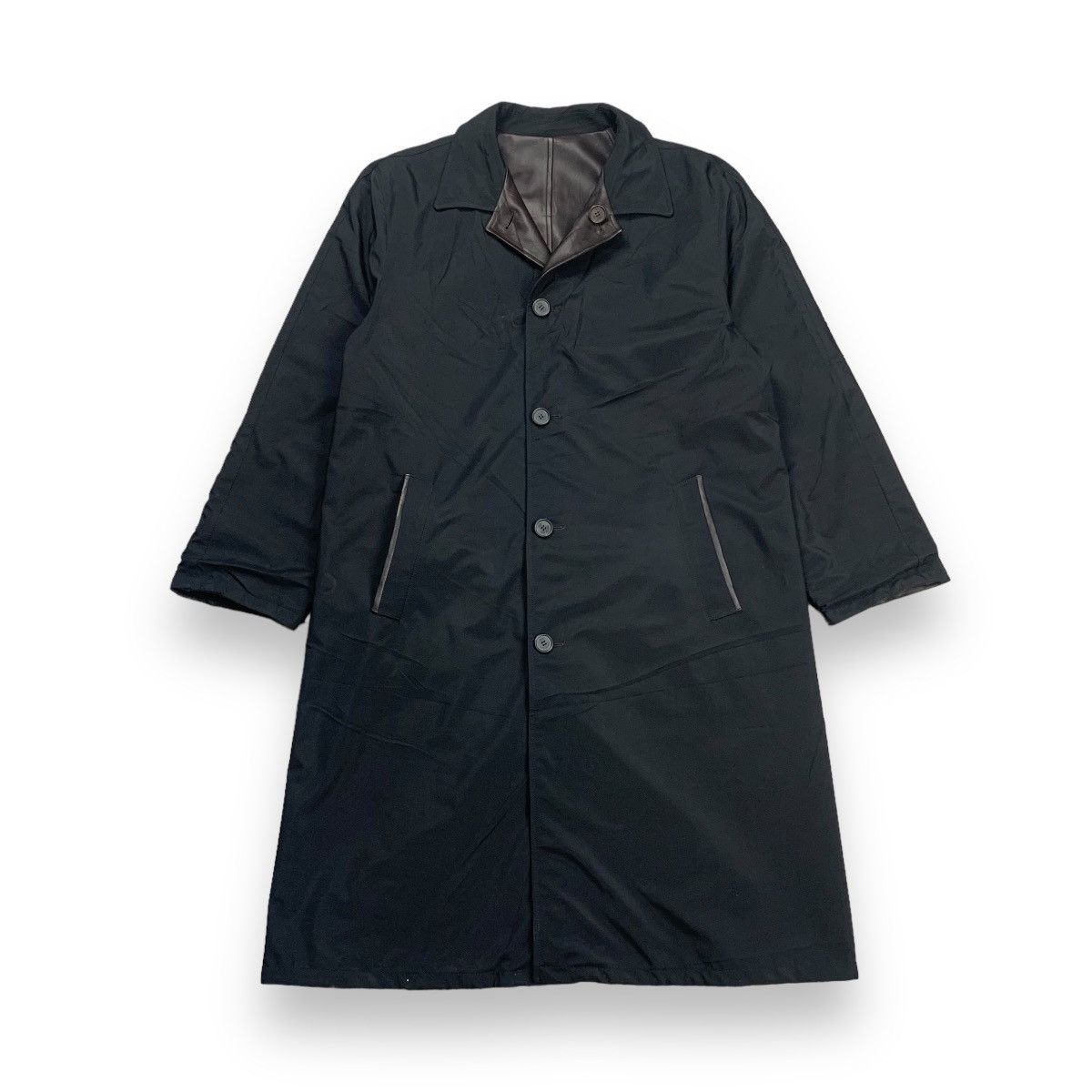 Ermenegildo Zegna Ermenegildo Zegna reversible nylon leather coat jacket Size US M / EU 48-50 / 2 - 2 Thumbnail