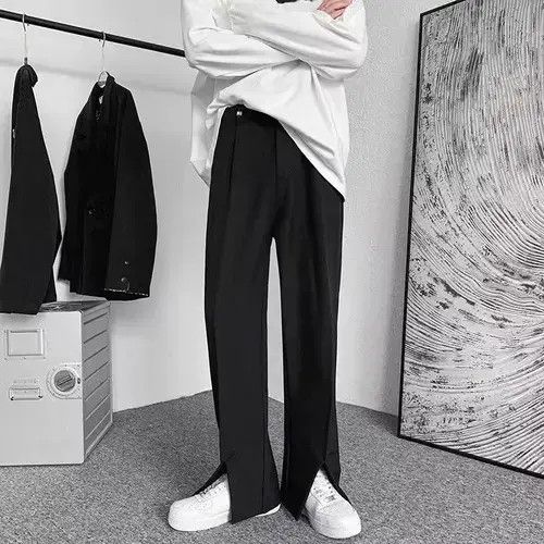 Other Men Trousers Split Black Harajuku Oversized Casual Pants Size US 31 - 3 Thumbnail
