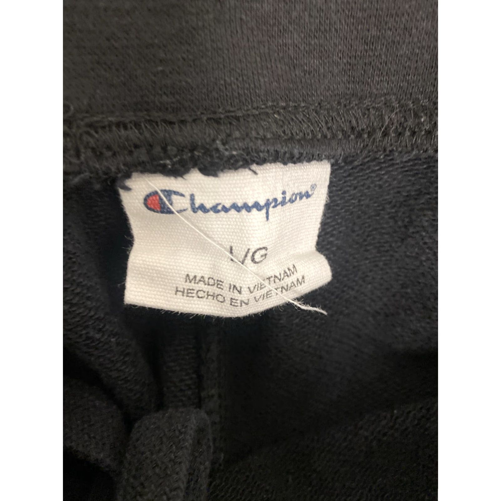 Champion Champion Mens Short L Black Basketball Gym Logo Embroidered Fleece Pocket/113-7 Size US 33 - 7 Thumbnail