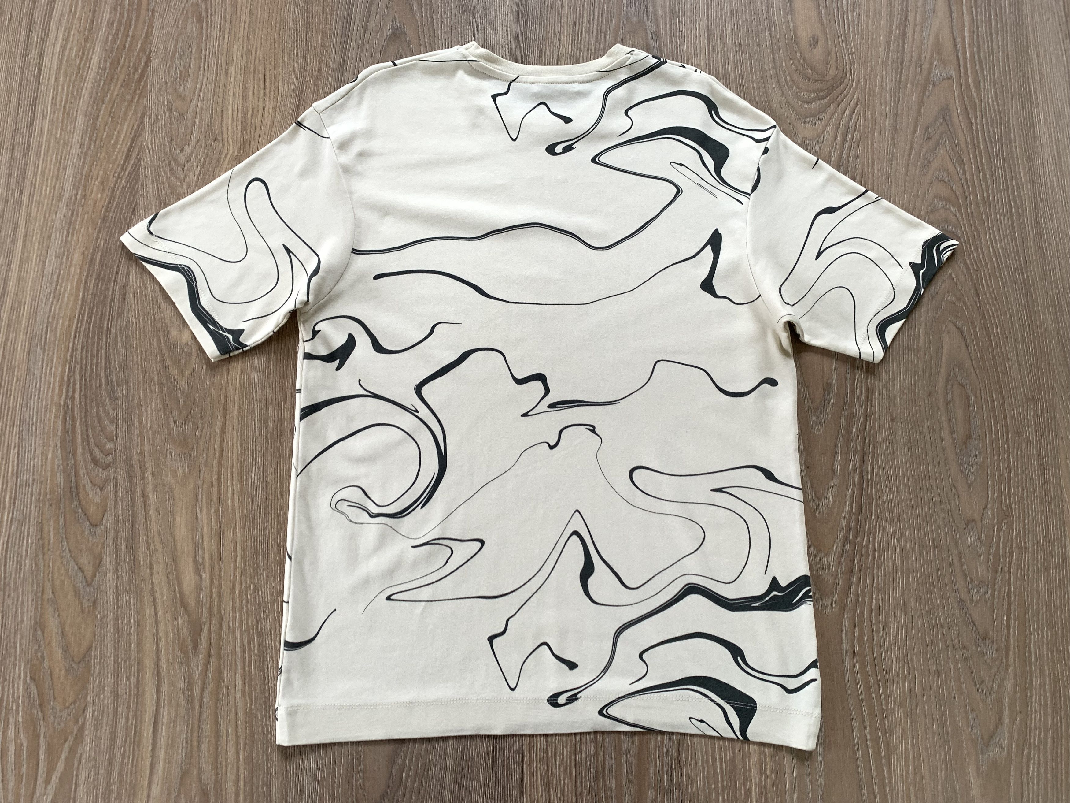 Zara Zara Beige Cotton Printed T Shirt Size US M / EU 48-50 / 2 - 3 Thumbnail