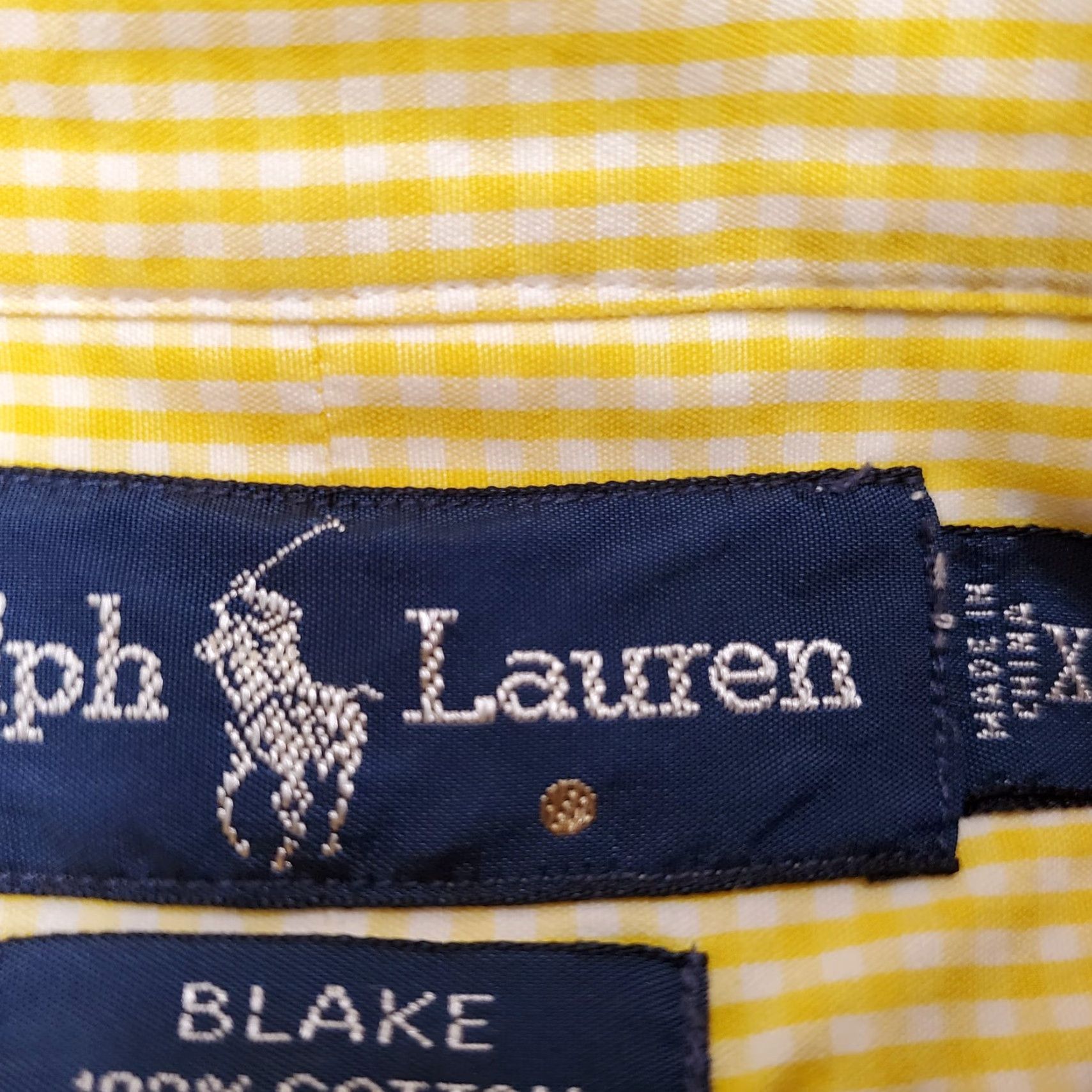 Ralph Lauren Ralph Lauren Blake Shirt Mens XL Yellow Check Long Sleeve Teal Pony Size US XL / EU 56 / 4 - 7 Thumbnail