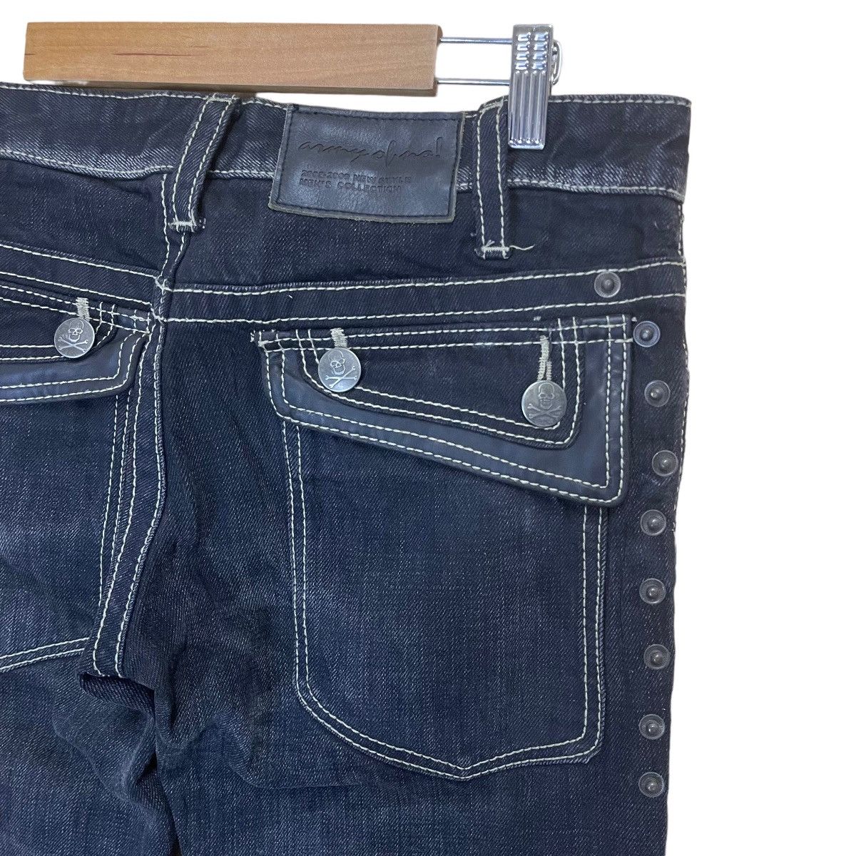 If Six Was Nine Hideaway Nicole Synthetic Leather Lowrise Bootcut Jeans Size US 32 / EU 48 - 10 Thumbnail