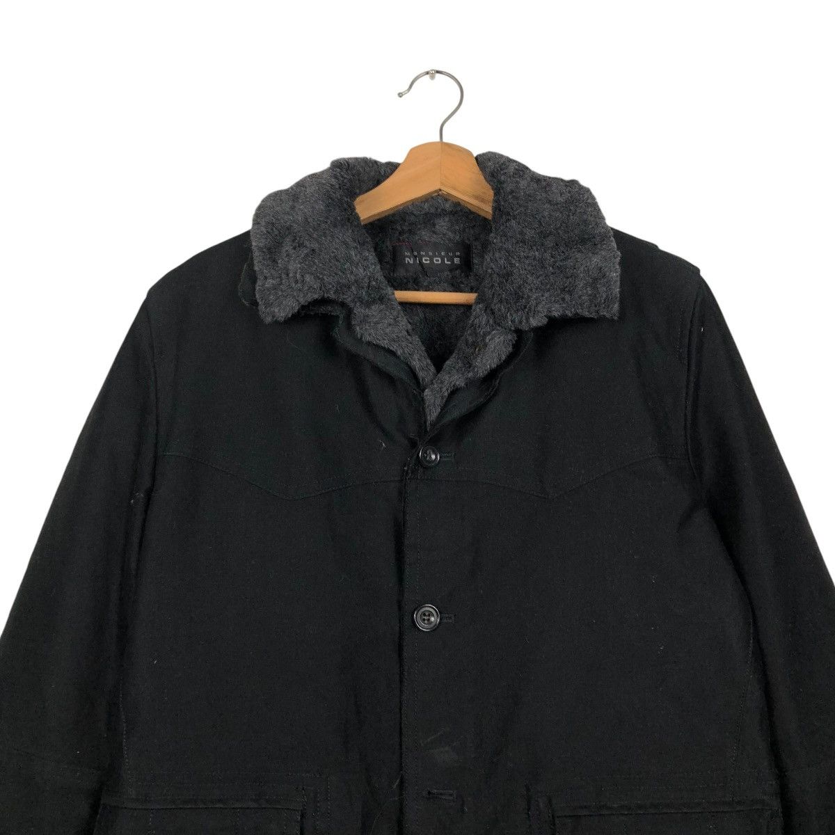 Japanese Brand 🔥VINTAGE CHORE JACKET MONSIUER NICOLE MINK FUR BLANKET Size US M / EU 48-50 / 2 - 5 Thumbnail