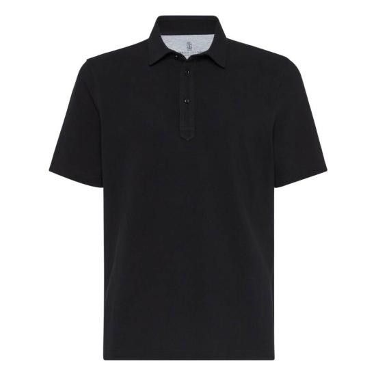 Brunello Cucinelli BRUNELLO CUCINELLI Men Polo Shirts ME8543936 C101 BLACK Size US S / EU 44-46 / 1 - 1 Thumbnail