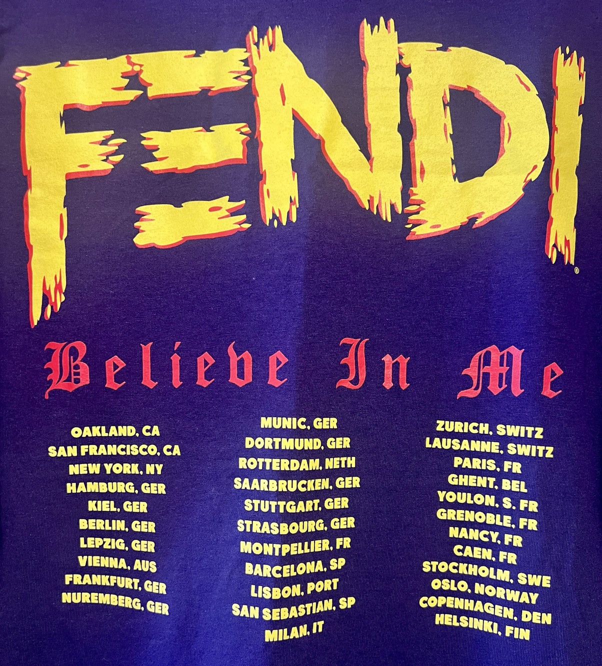 Band Tees × Bleach Goods Authentic Bleach Goods Production Fendi Believe in Me tee XL Size US XL / EU 56 / 4 - 5 Thumbnail
