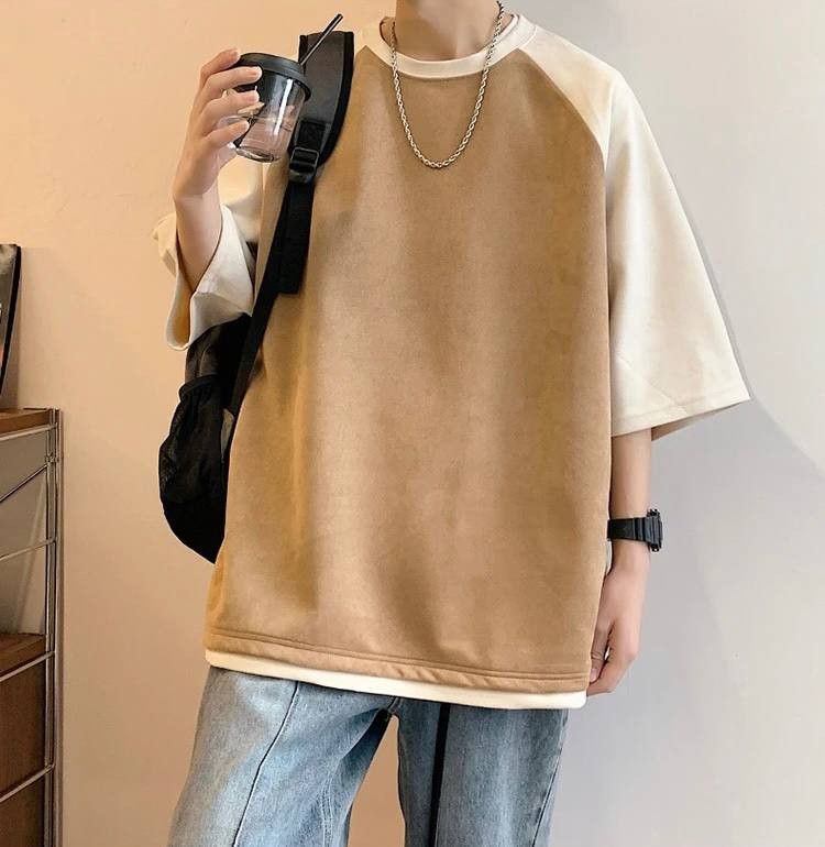 Nike × Vintage patchwork suede T-shirt. Size US M / EU 48-50 / 2 - 3 Thumbnail