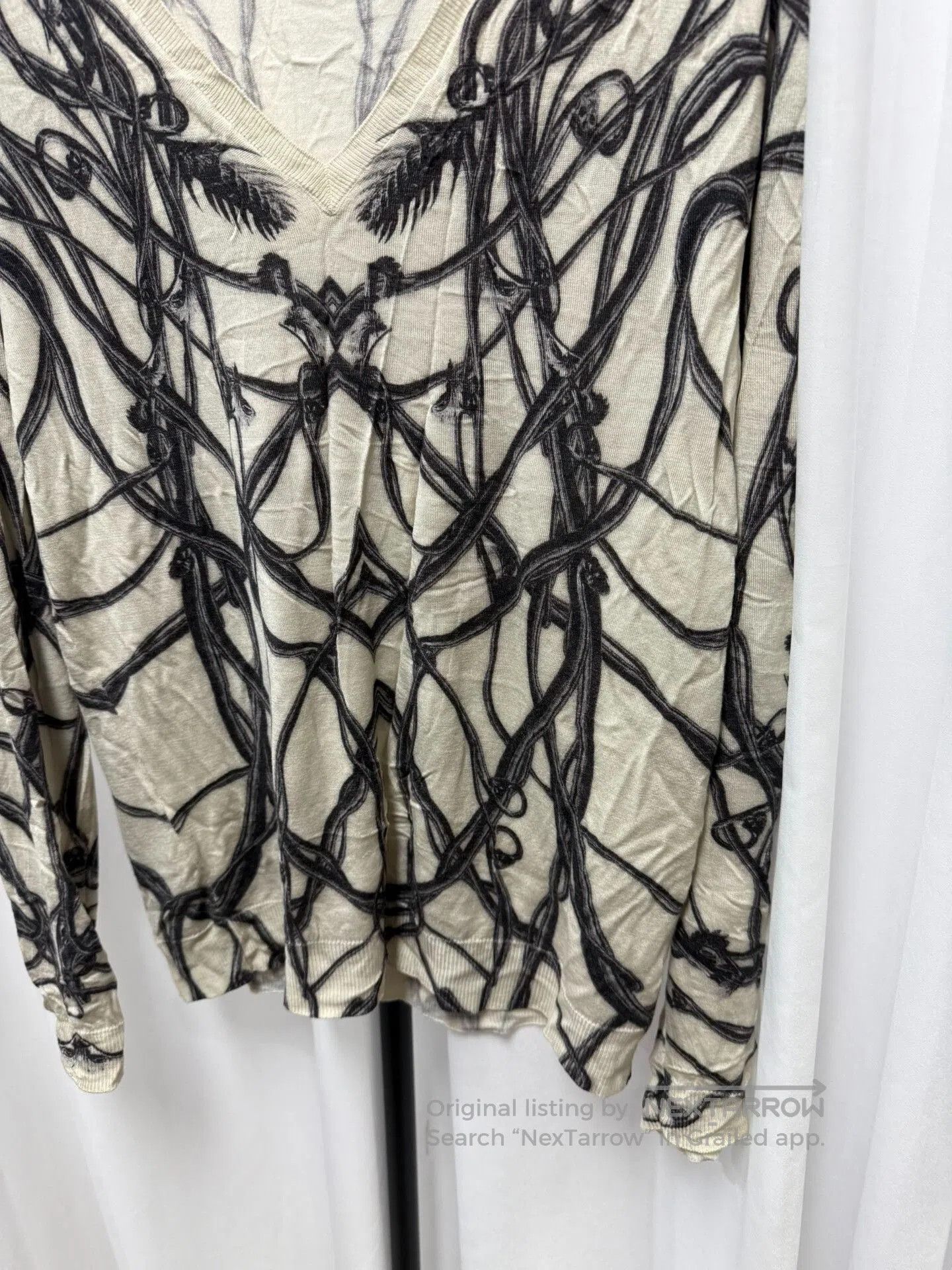 Alexander McQueen Alexander McQueen Thorns Pleated Vine Sweater. Size US L / EU 52-54 / 3 - 4 Thumbnail