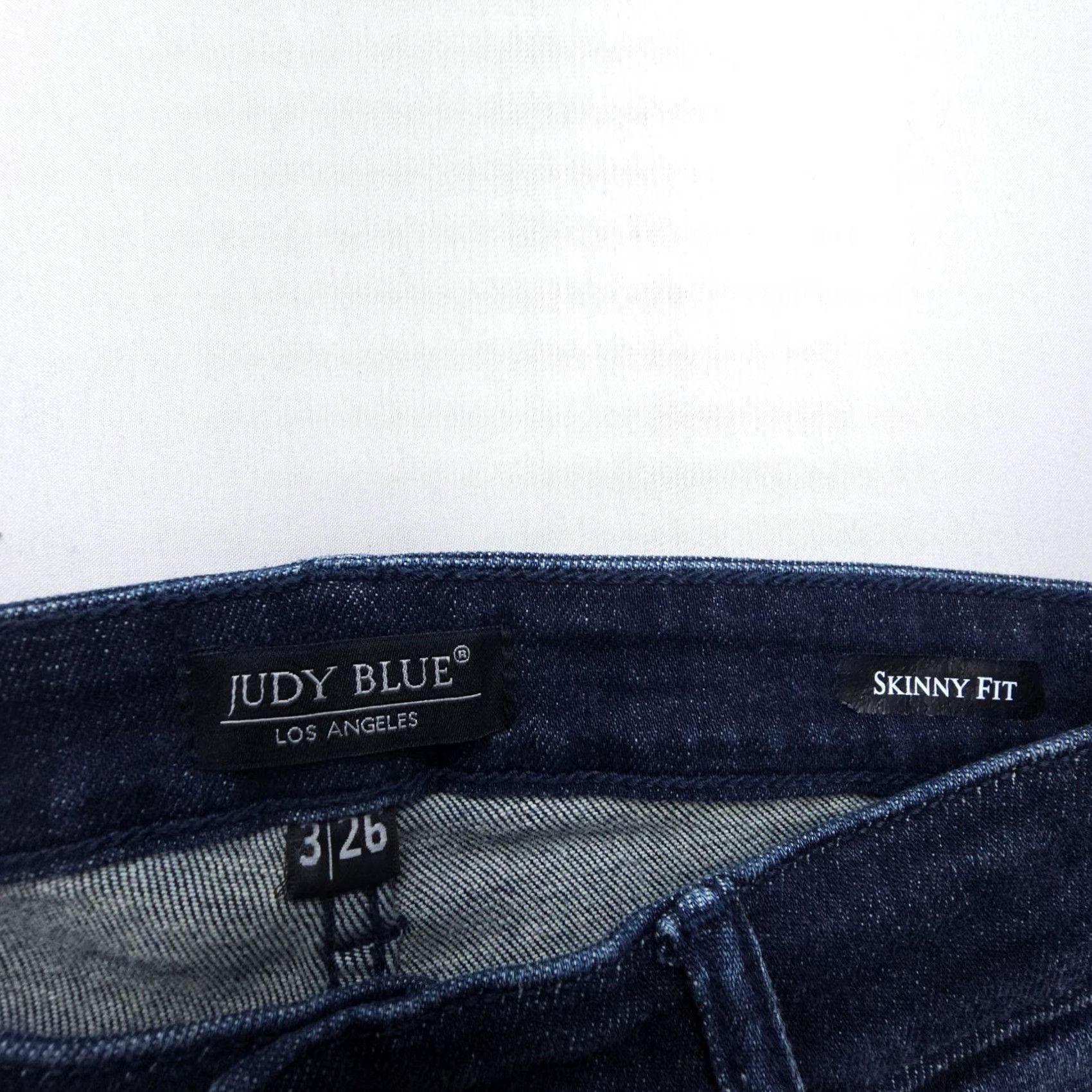 Vintage Judy Blue Skinny Jeans Womens 26 Dark Wash Denim High Rise Stretch 5-Pocket City American Modern Size 26" / US 2 / IT 38 - 3 Thumbnail