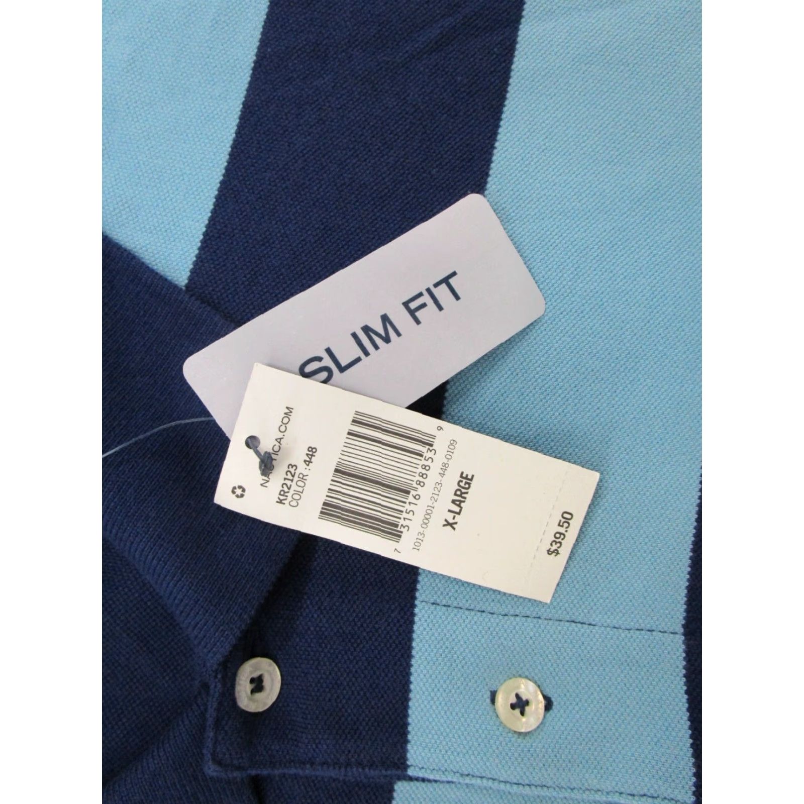 Nautica Nautica Polo Shirt Mens XL Blue Striped Slim Fit Casual Short Sleeve Shirt Mens XL Blue Striped Polo Size US XL / EU 56 / 4 - 7 Thumbnail