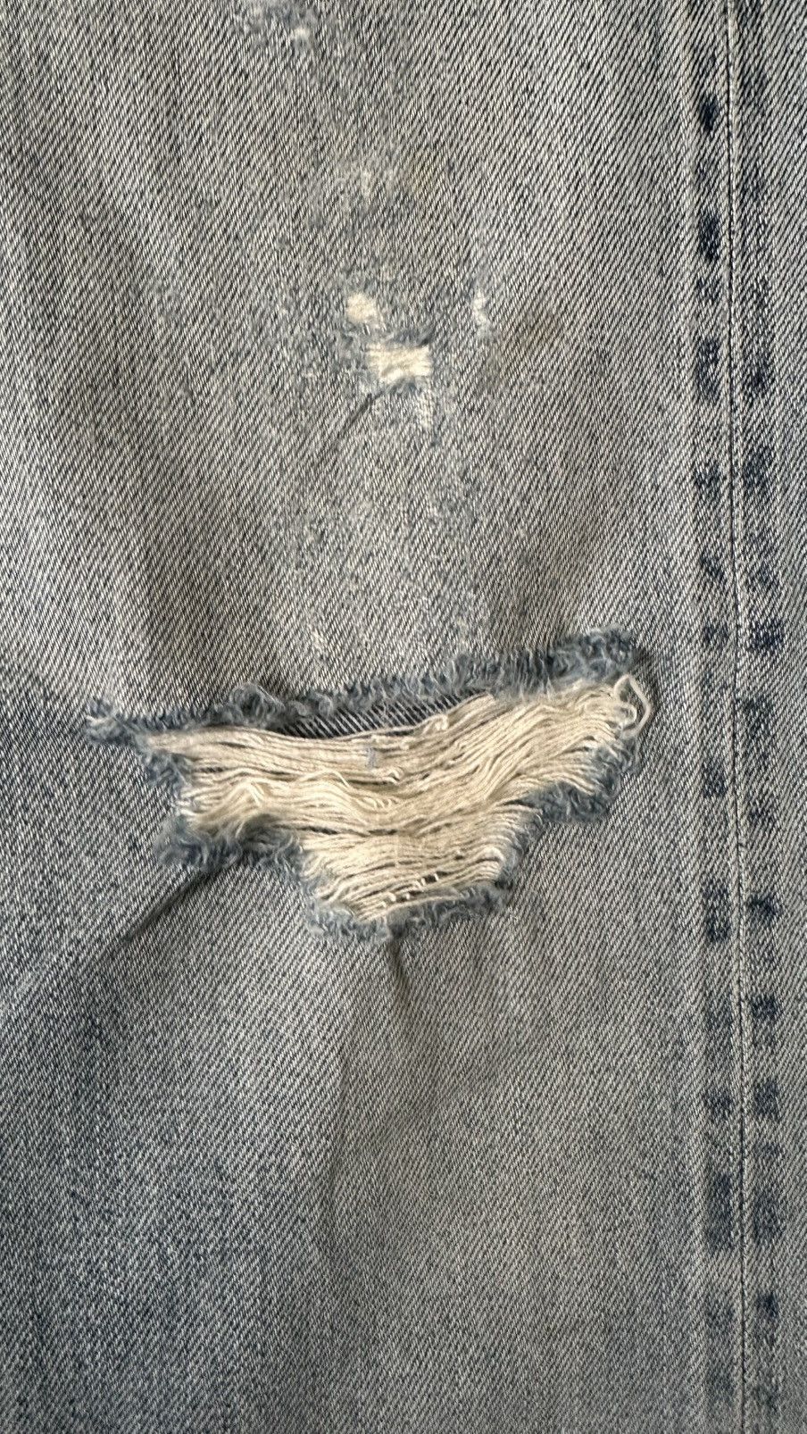 Spellbound VINTAGE SPELLBOUND DISTRESSED SELVEDGED DENIM PANT Size US 32 / EU 48 - 4 Thumbnail