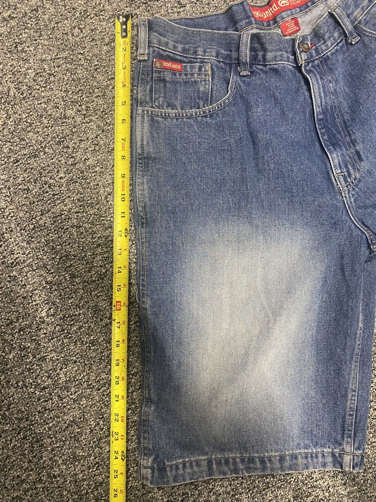 Ecko Unltd. × Vintage Ecko UNLTD Shorts Mens 38 Blue Jean Loose Baggy Skater Y2K Size US 38 / EU 54 - 7 Thumbnail