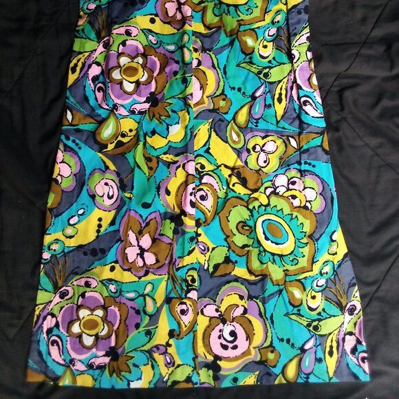 Sears Vintage 60s Sears Abstract Floral Psychedelic Dress Mini Size M / US 6-8 / IT 42-44 - 6 Thumbnail