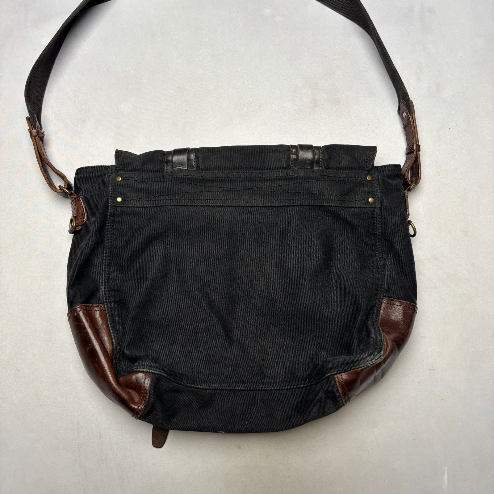 Ralph Lauren Rugby Ralph Lauren Canvas Utility Black Bag 12x19 Leather Size ONE SIZE - 4 Thumbnail