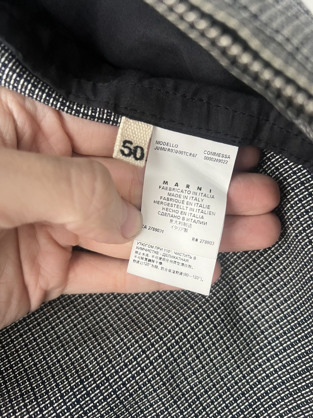 Marni Marni Micro Check Zip Jacket Size US M / EU 48-50 / 2 - 8 Thumbnail