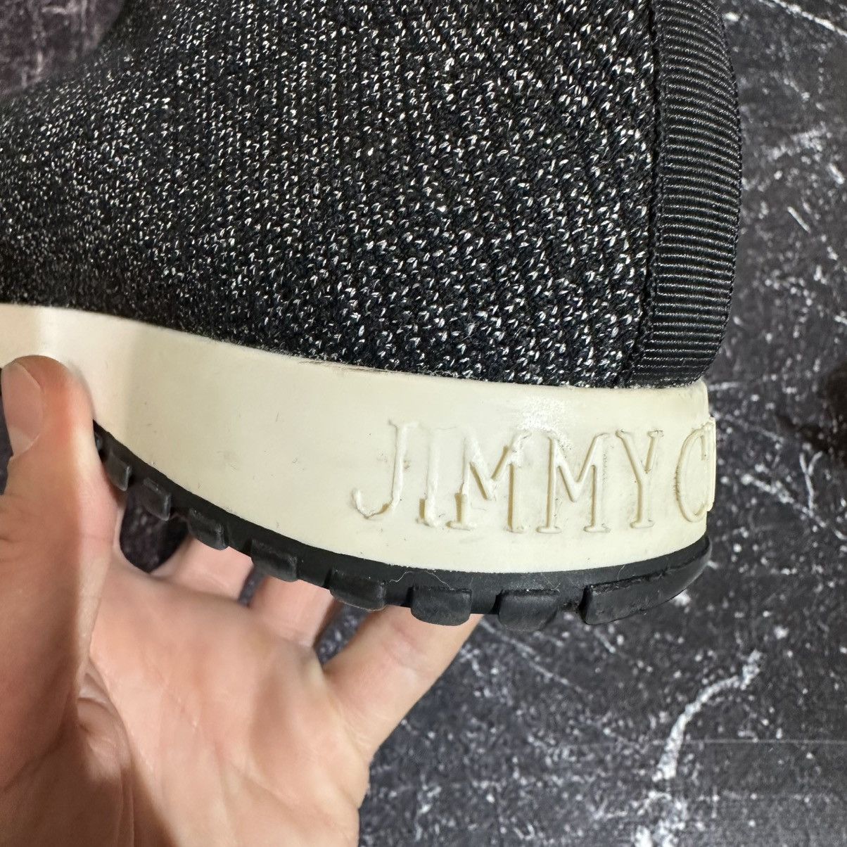 Jimmy Choo Jimmy Choo Norway Knit & Lurex Mid High Trainers Size 38 Size US 8 / IT 38 - 14 Thumbnail