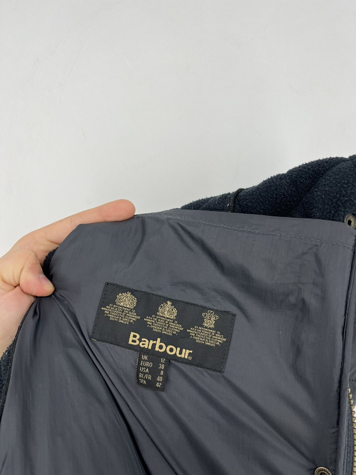Barbour × Vintage Barbour Flyweight Cavalry Women's Quilted Navy Zip Jacket Size M / US 6-8 / IT 42-44 - 6 Thumbnail