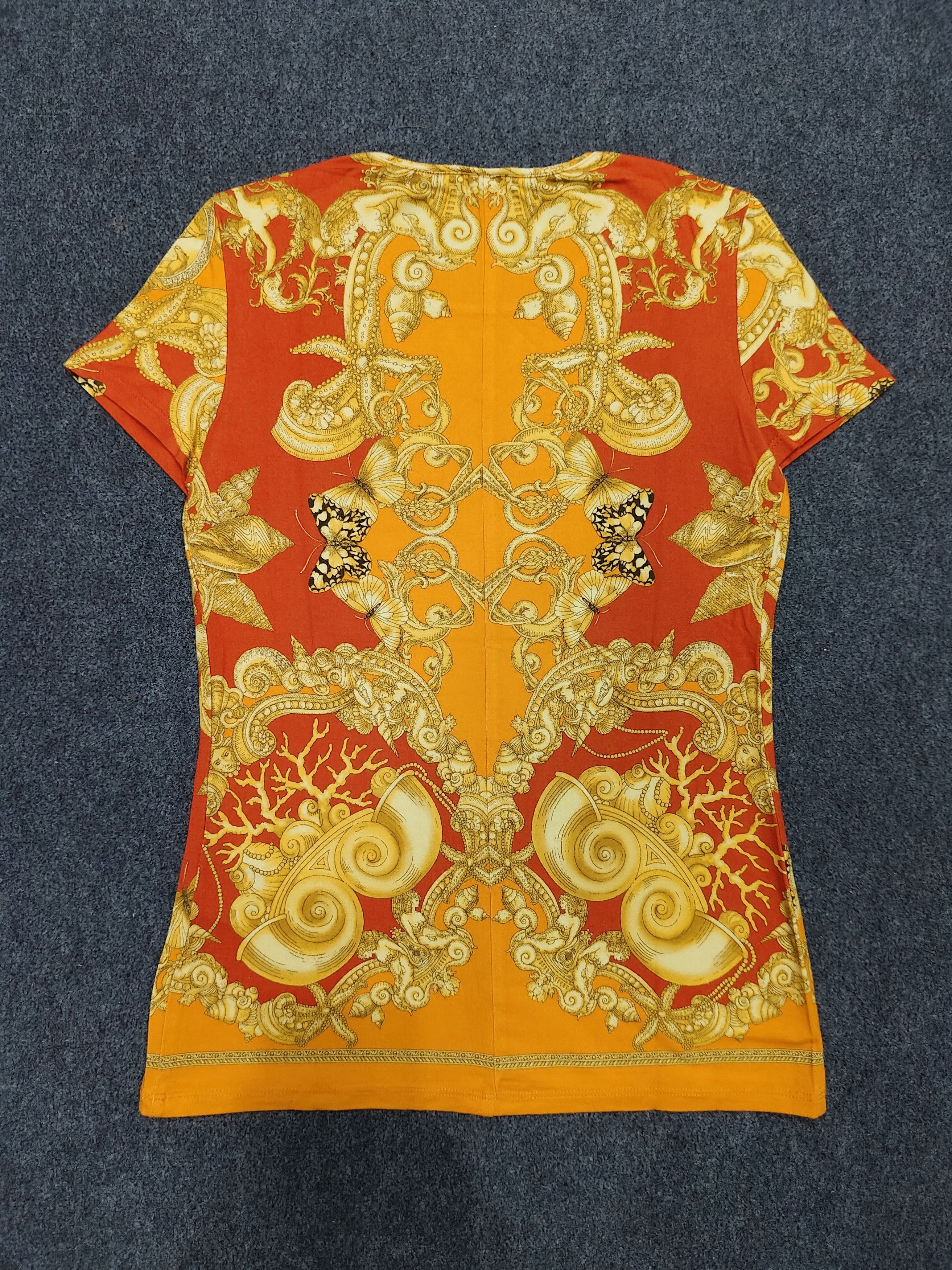 Versace Versace- Glam Style Baroque Marine Starfish Butterfly Tee Size L / US 10 / IT 46 - 5 Thumbnail