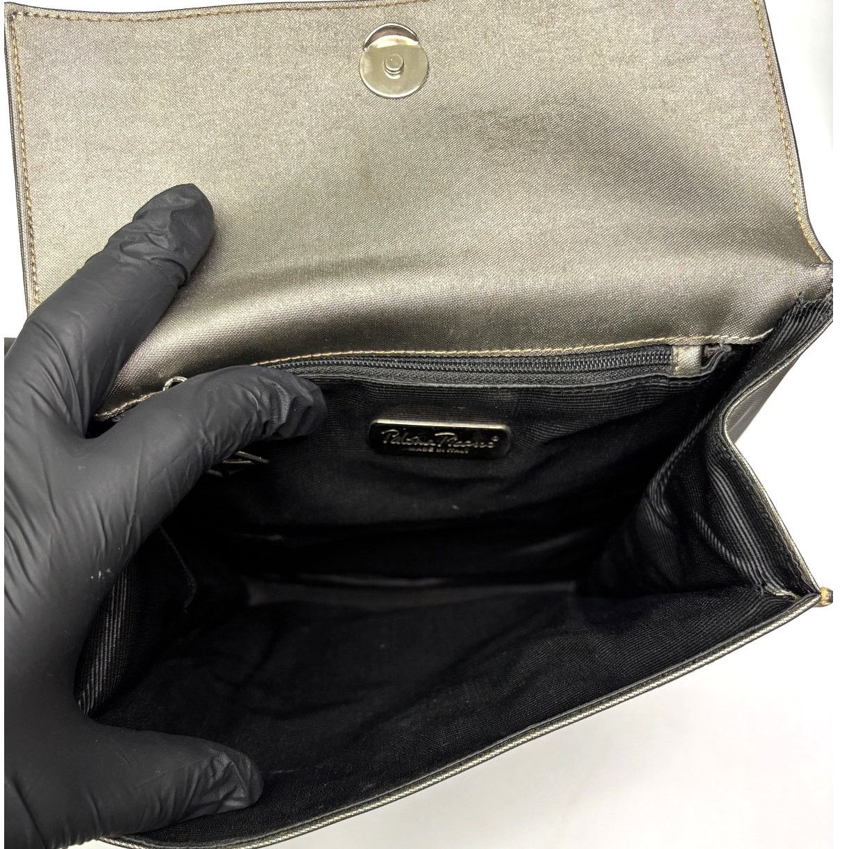 Paloma Picasso Rare | Vintage PALOMA PICASSO Metallic Fabric Crossbody Bag Size ONE SIZE - 7 Thumbnail