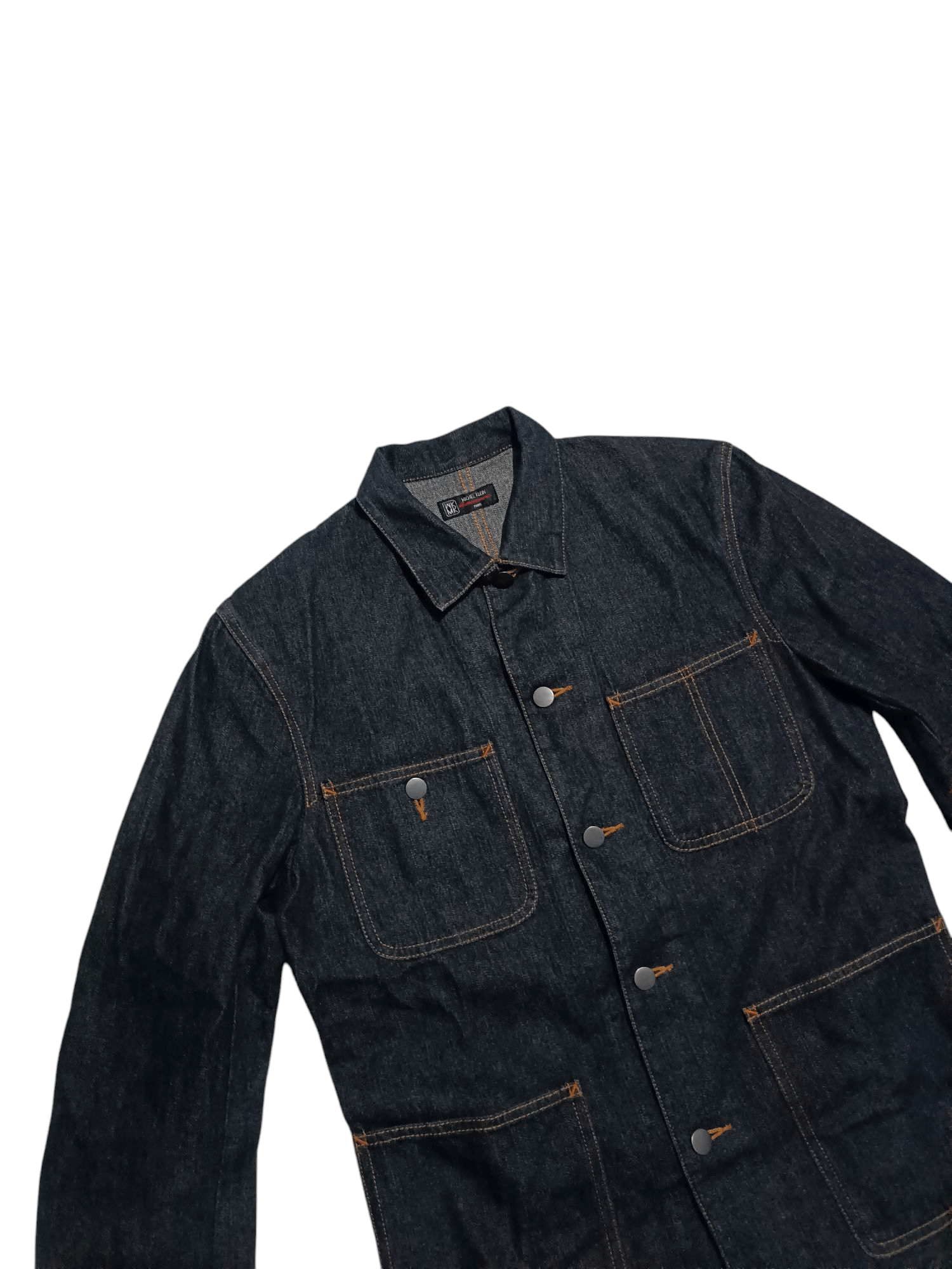 Designer × Michel Klein × Vintage Michael Klien Chore Jacket Raw Denim Size US L / EU 52-54 / 3 - 3 Thumbnail