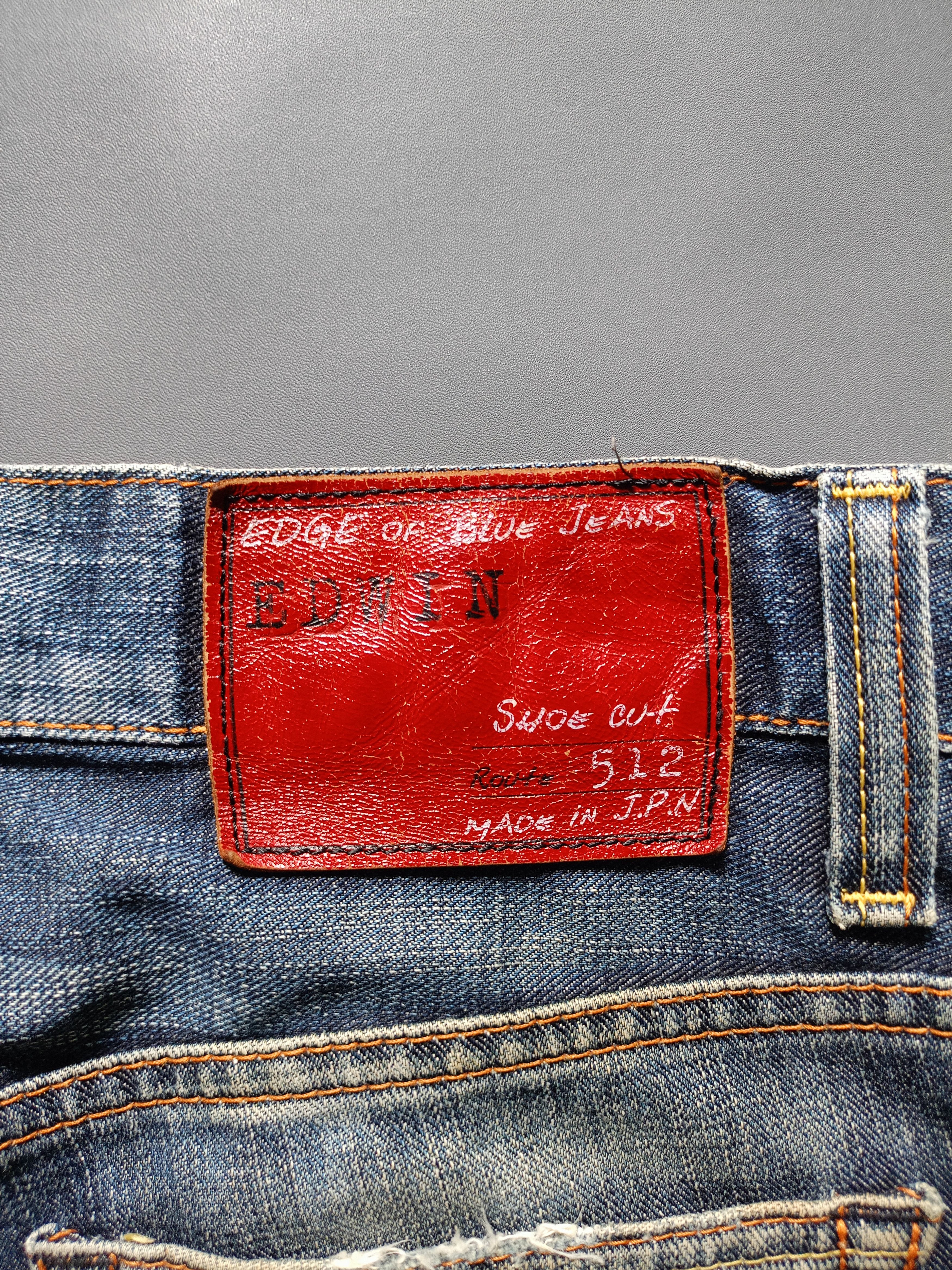 Japanese Brand 2000s Edwin Distressed Flare Denim Pants style ifsixwasnine Size US 32 / EU 48 - 8 Thumbnail