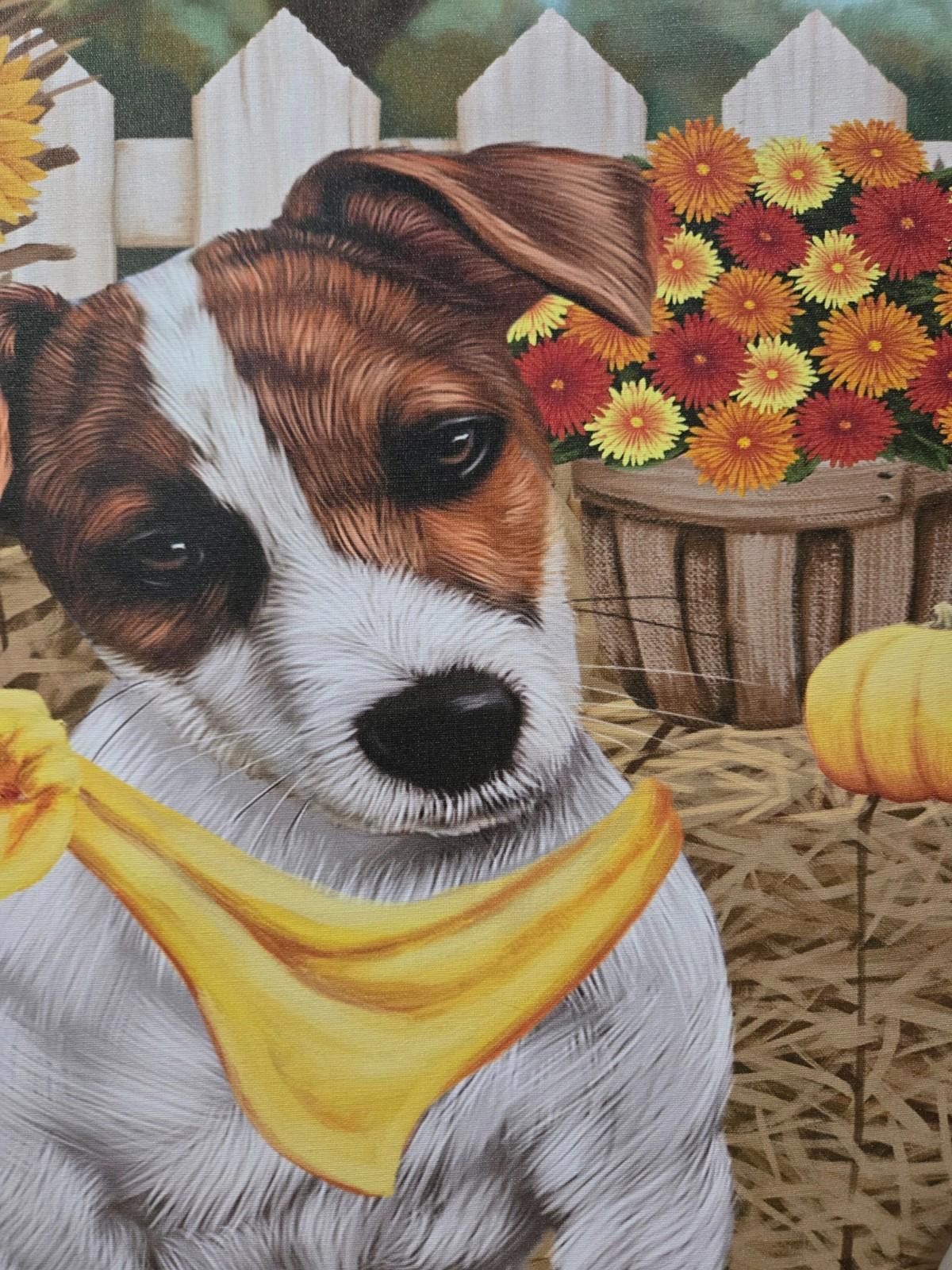Other Jack Russell Canvas NEW Fall Pumpkins 16x20 Ready to Hang Size ONE SIZE - 3 Thumbnail