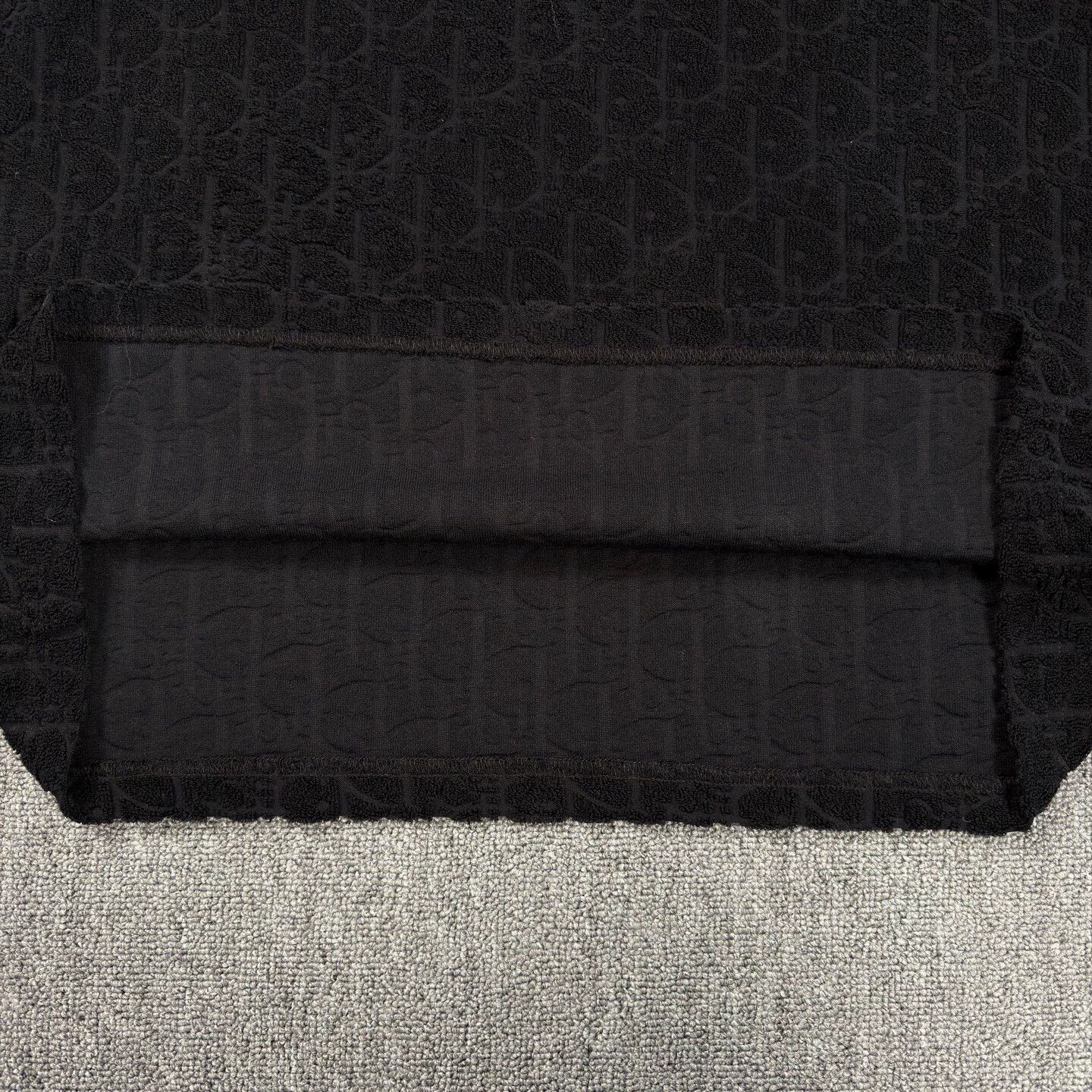 Christian Dior Monsieur Dior Black Terry Cloth All Over Print Tee XL Size US XL / EU 56 / 4 - 7 Thumbnail