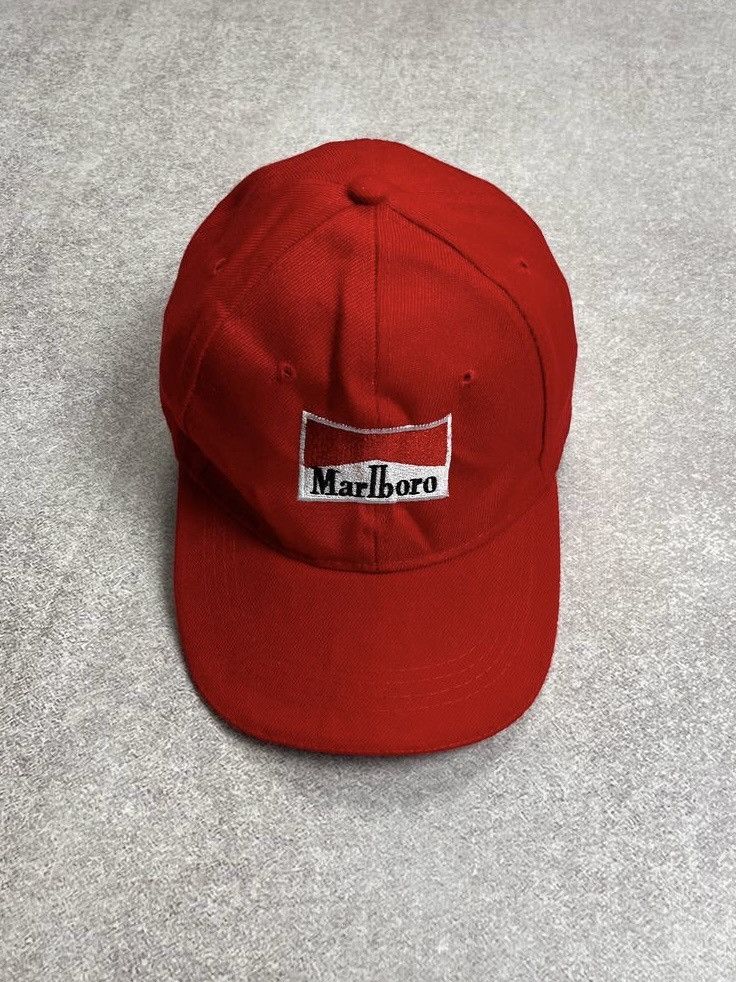Marlboro × Vintage Vintage 90's Marlboro Racing F-1 Rally Cap Y2K Hat Size ONE SIZE - 3 Thumbnail