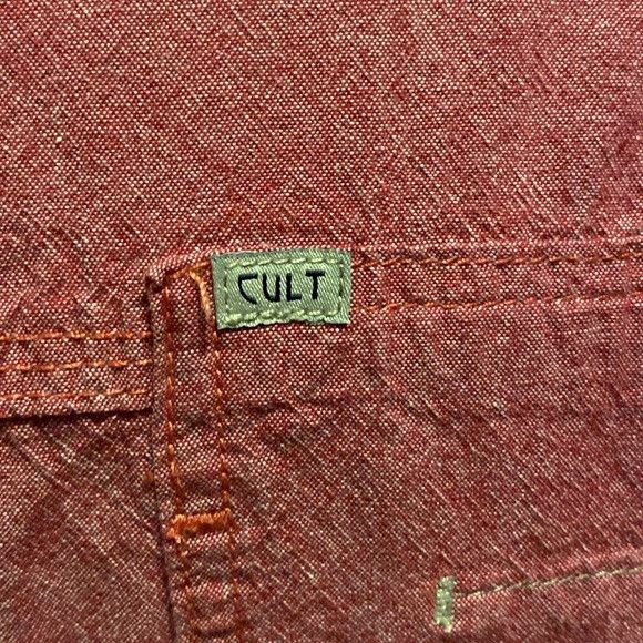 Cult Of Individuality Cult of Individuality Button Down Shirt in Red Cotton (XL) Size US XL / EU 56 / 4 - 4 Thumbnail