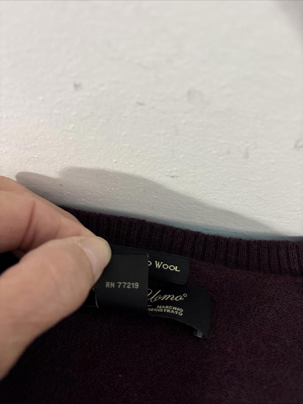 Pronto Uomo Pronto Uomo Extra Fine Merino Wool V-Neck Sweater Mens XL Size US XL / EU 56 / 4 - 3 Thumbnail