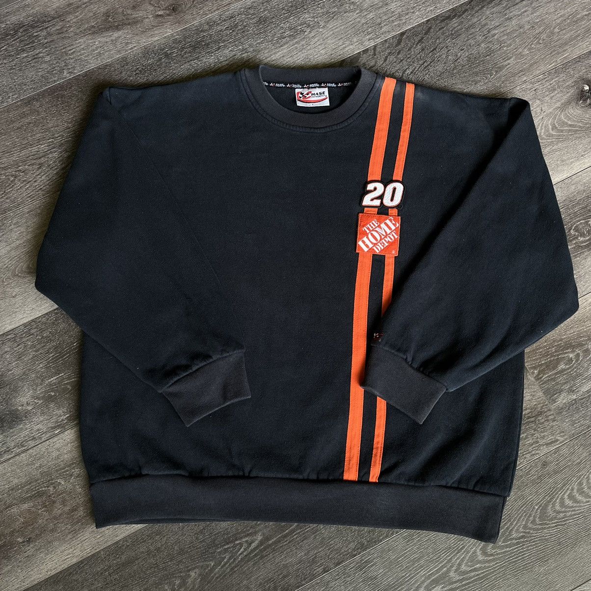 NASCAR Vintage 2000s NASCAR Tony Stewart Stripe Home Depot Crewneck Size US L / EU 52-54 / 3 - 1 Thumbnail