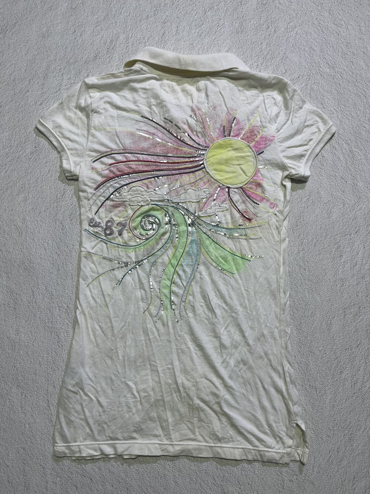Hysteric Glamour Y2K AERO POS TALE SHORT SLEEVE T-SHIRT WITH EMBROIDERY STYLE Size S / US 4 / IT 40 - 1 Thumbnail