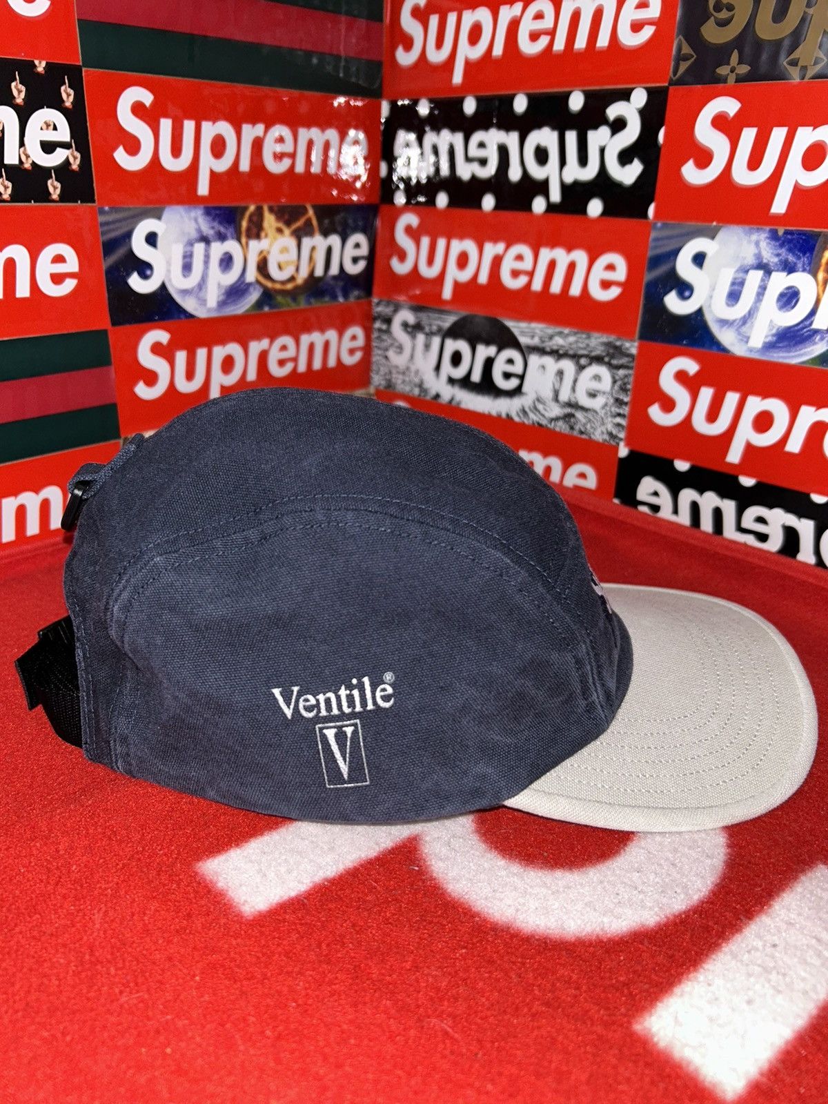 Supreme Supreme Ventile 2-Tone Camp Cap Navy SS25 NEW Size ONE SIZE - 6 Thumbnail