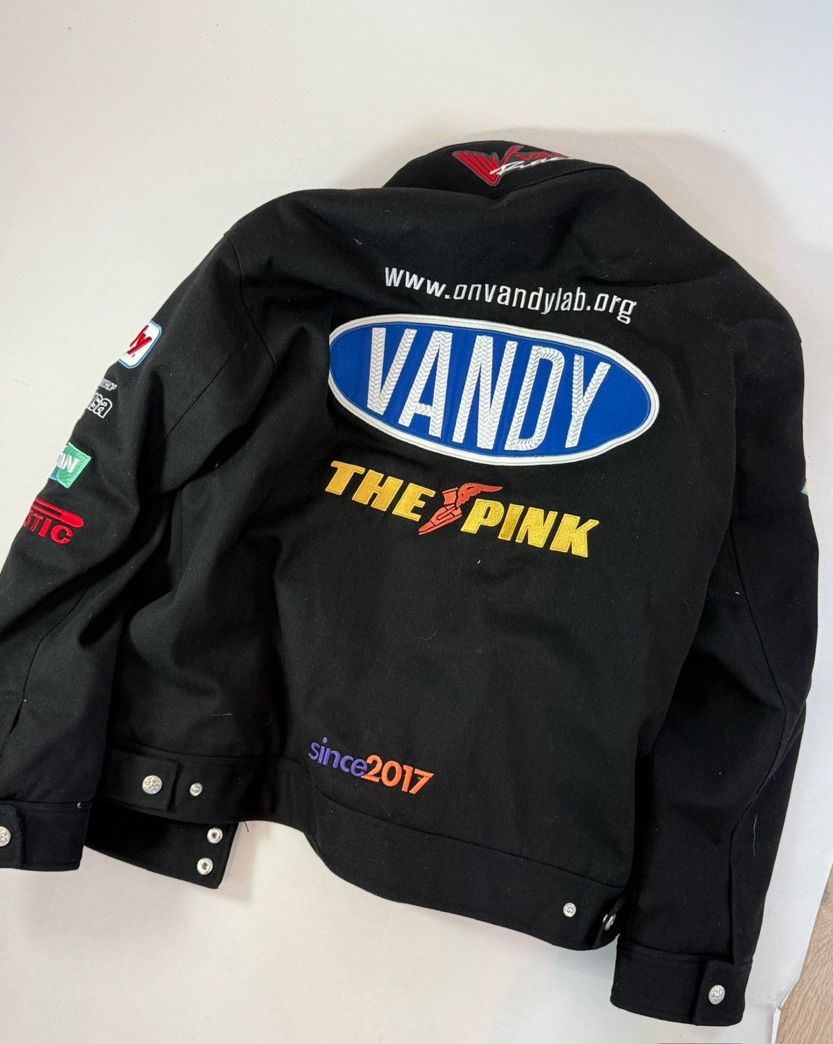 Vandy The Pink Vandy The Pink Moto Racer Bomber Varsity Jacket Size US L / EU 52-54 / 3 - 3 Thumbnail
