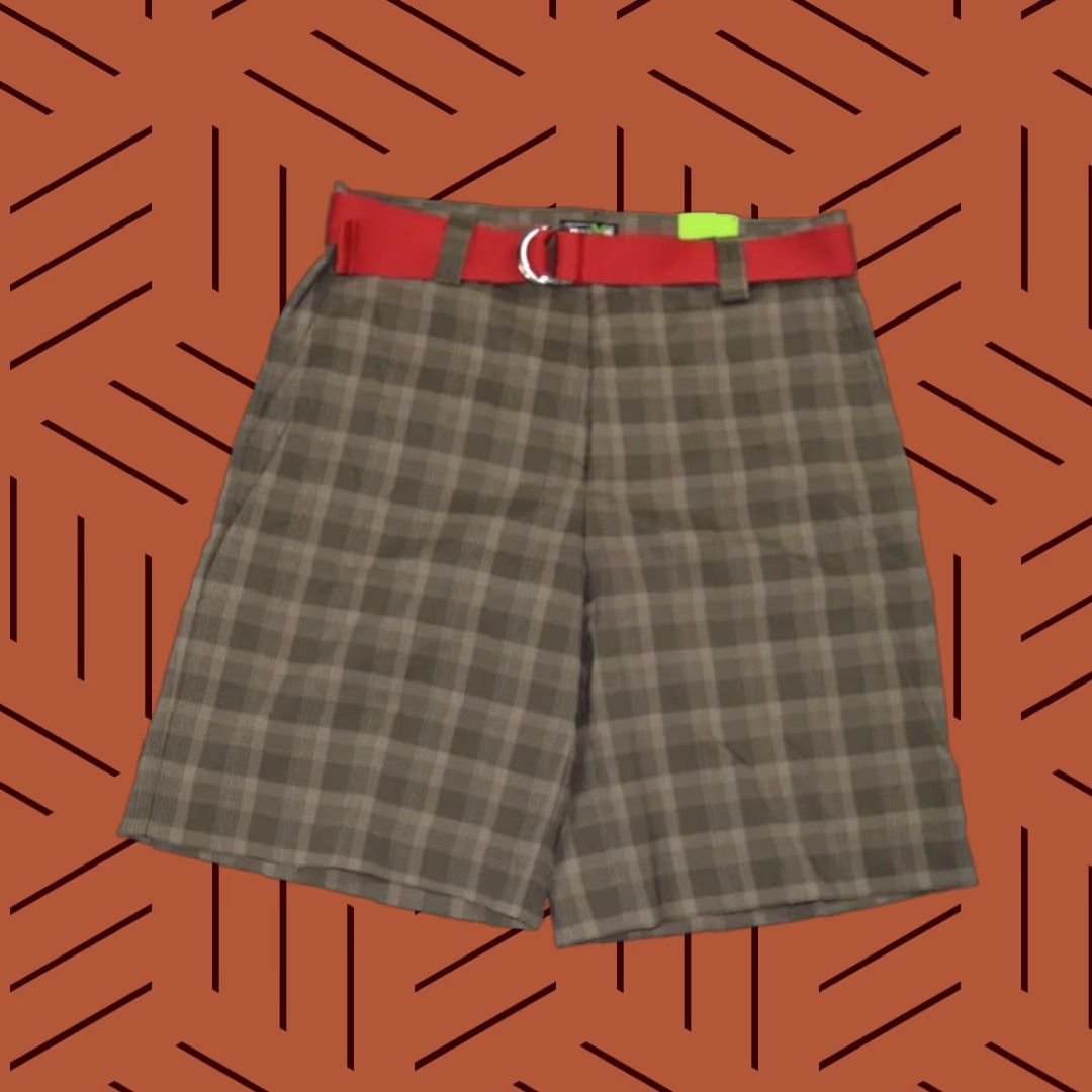 Izod IZOD Men's Cool FX Swing Flex Golf Shorts Plaid Beige Athletic Size 30 UPF 50 with Belt Size US 30 / EU 46 - 1 Thumbnail