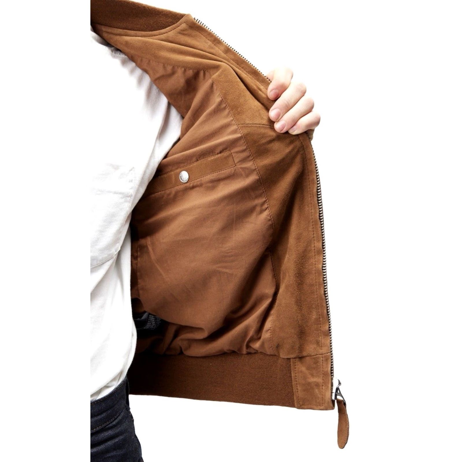 Schott VINTAGE Schott NYC Suede Leather Bomber Jacket Rust Retro Brown M Mens Size US M / EU 48-50 / 2 - 7 Thumbnail