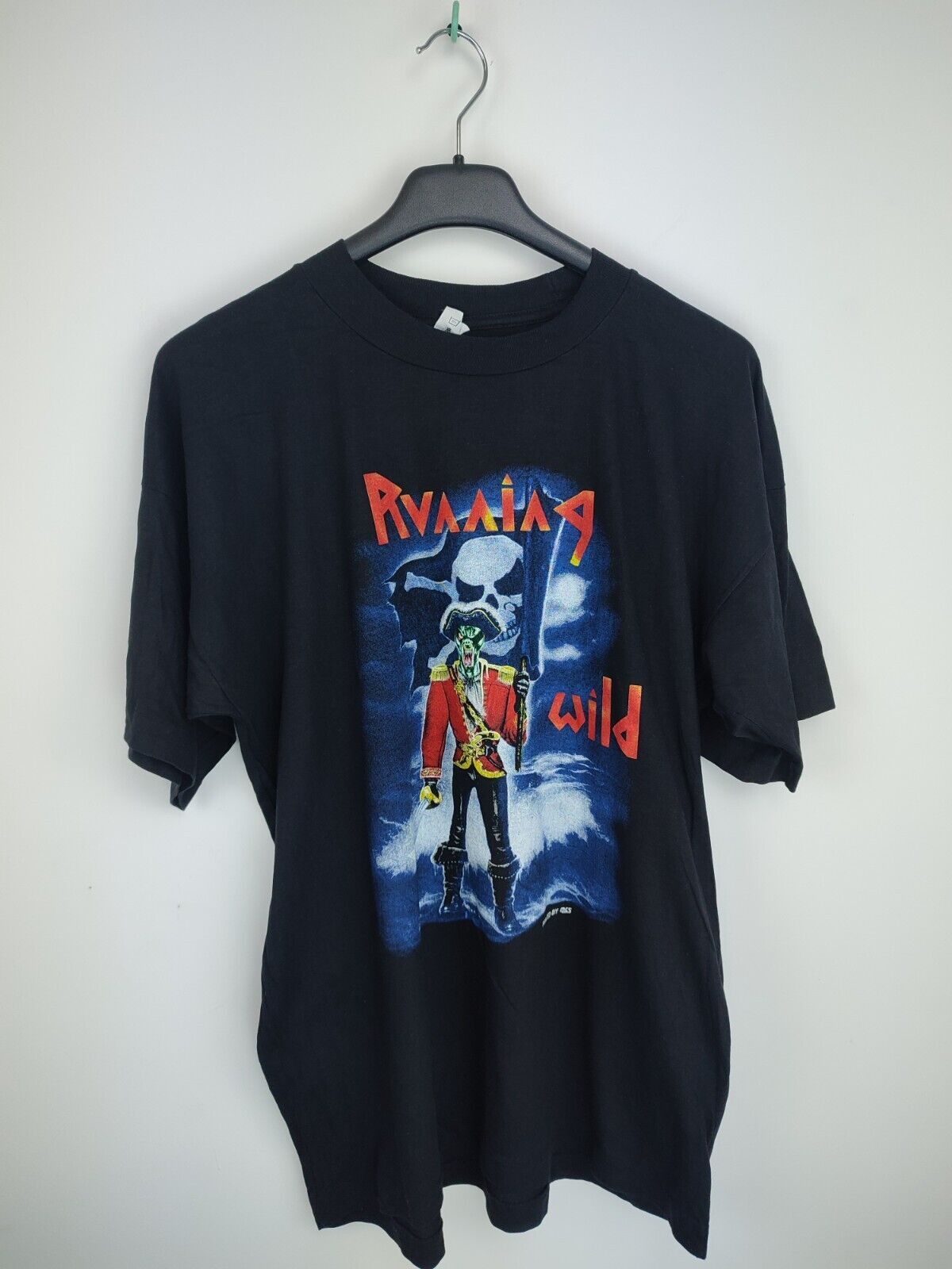 image of Running Wild 1991 Tour Vintage / Trash Metal Band Shirt, Men's (Size XL)