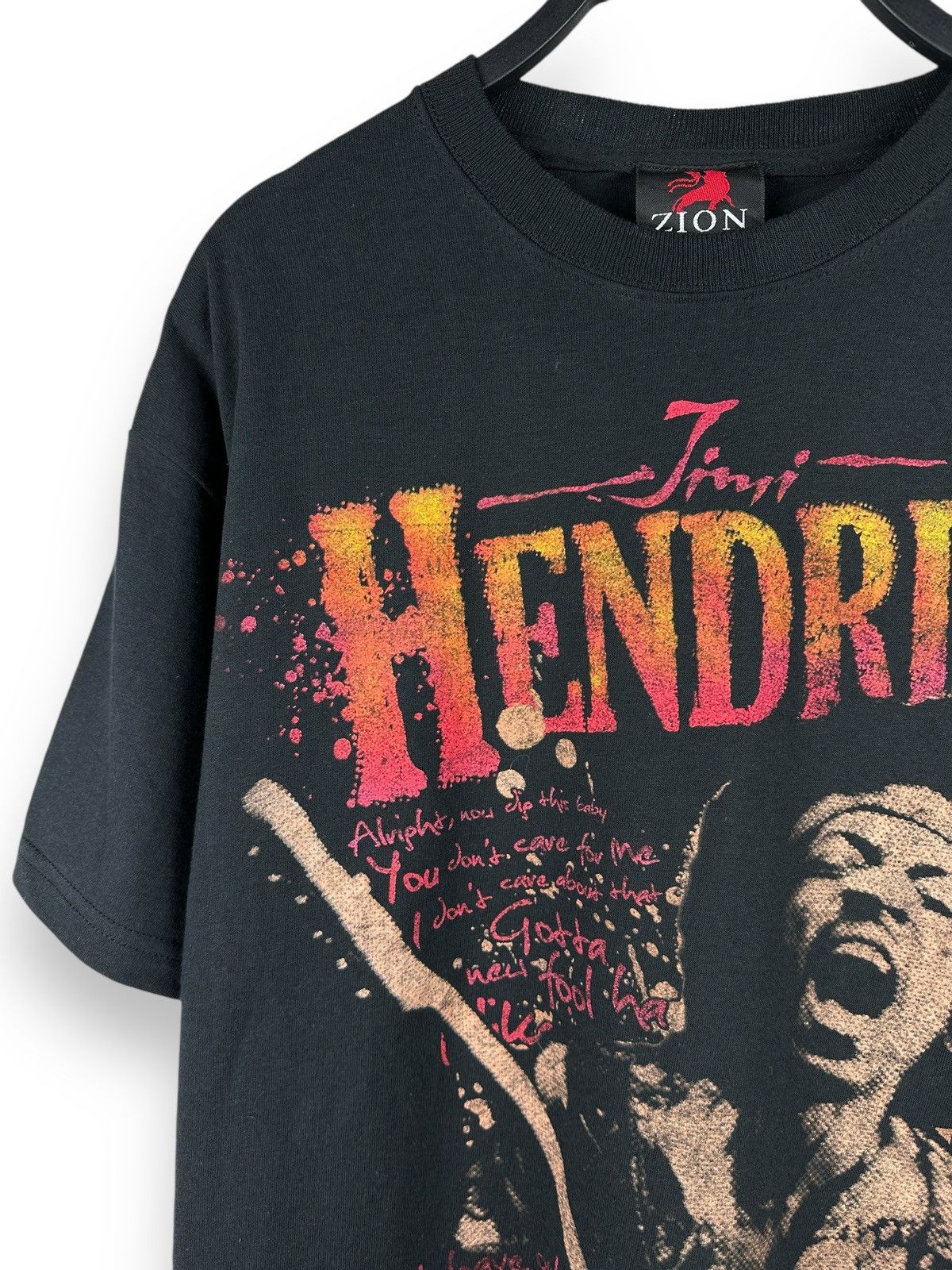 Jimi Hendrix × Vintage × Zion Rootswear Vintage 2009 Jimi Hendrix Fire T-Shirt Zion Tag Size US L / EU 52-54 / 3 - 2 Thumbnail