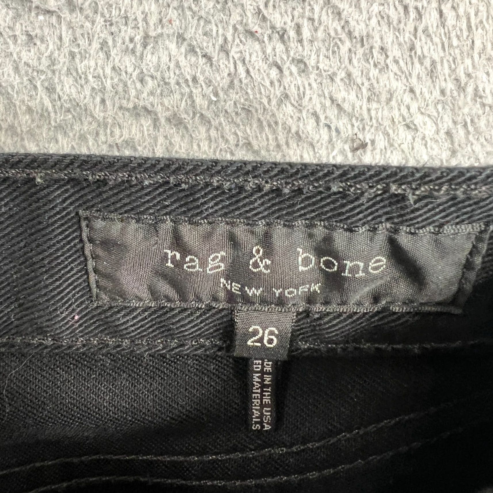 Rag & Bone VINTAGE Rag & Bone Women's Jeans 26 High-Rise Straight Black Denim 27"Inseam Fall Winter Girls Size 28" / US 6 / IT 42 - 6 Thumbnail