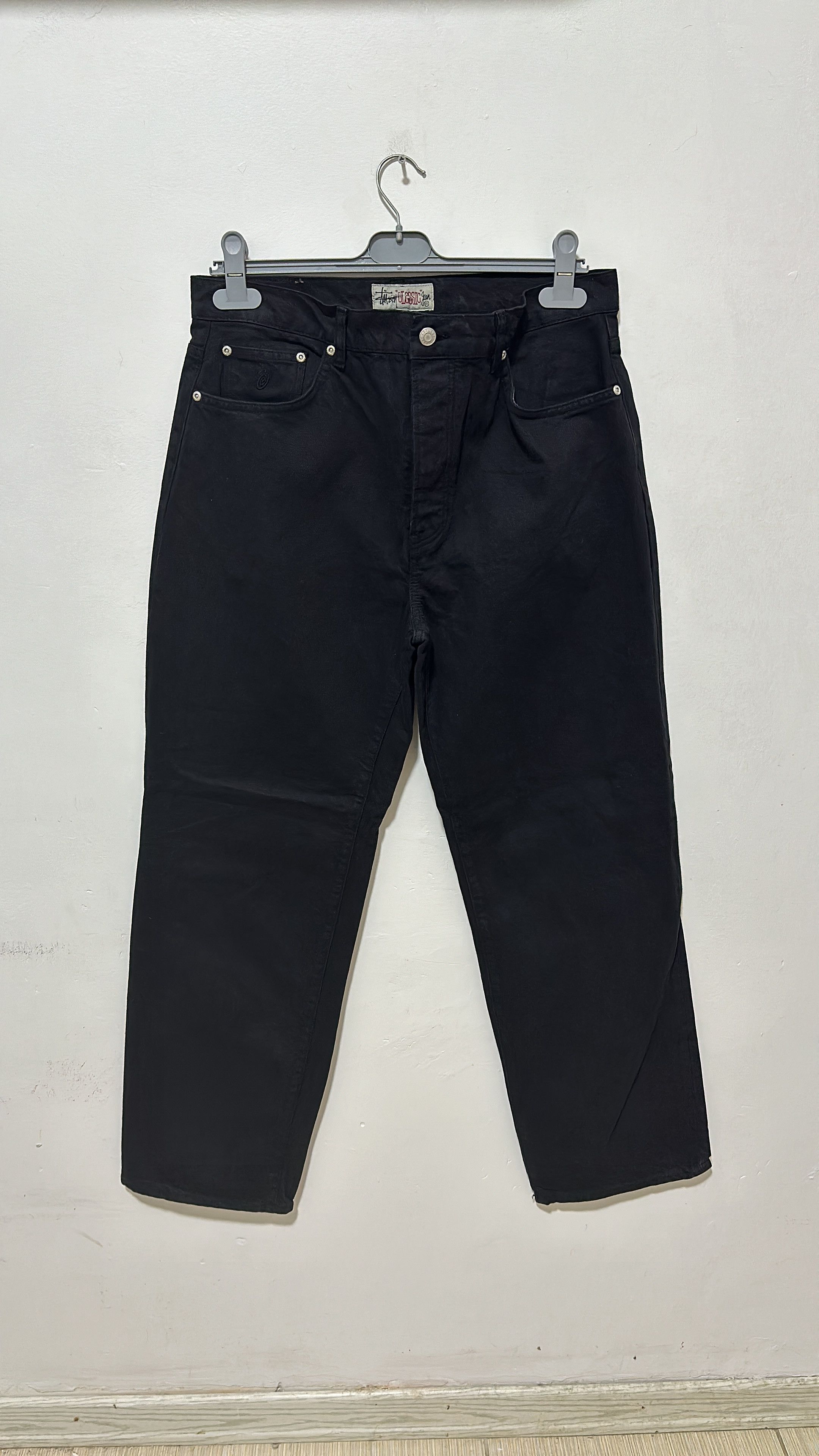 Stussy Stussy Swirl Logo Classic Jean Black Size 34 Size US 34 / EU 50 - 1 Thumbnail